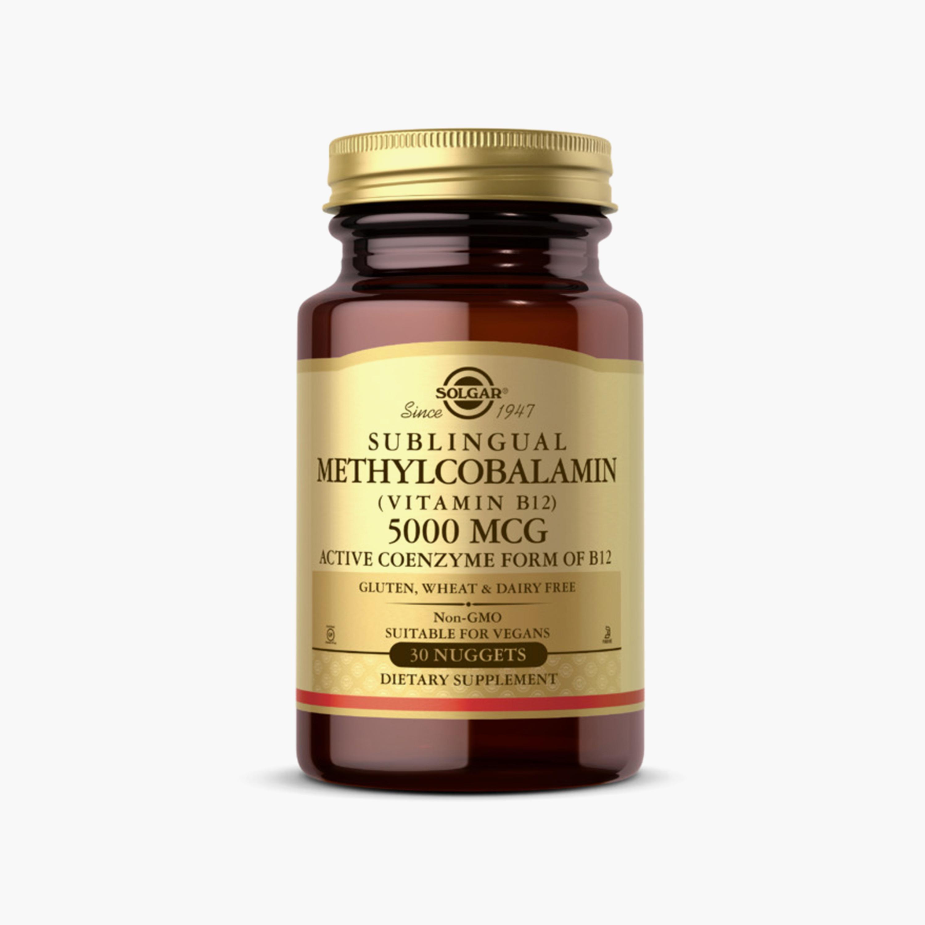 مكمل غذائي ميثيل كوبالامين، فيتامين ب12، 5000 ميكروغرام، 30 ناجتس-sports-nutrition-vitaminshealthsupplements-image-1