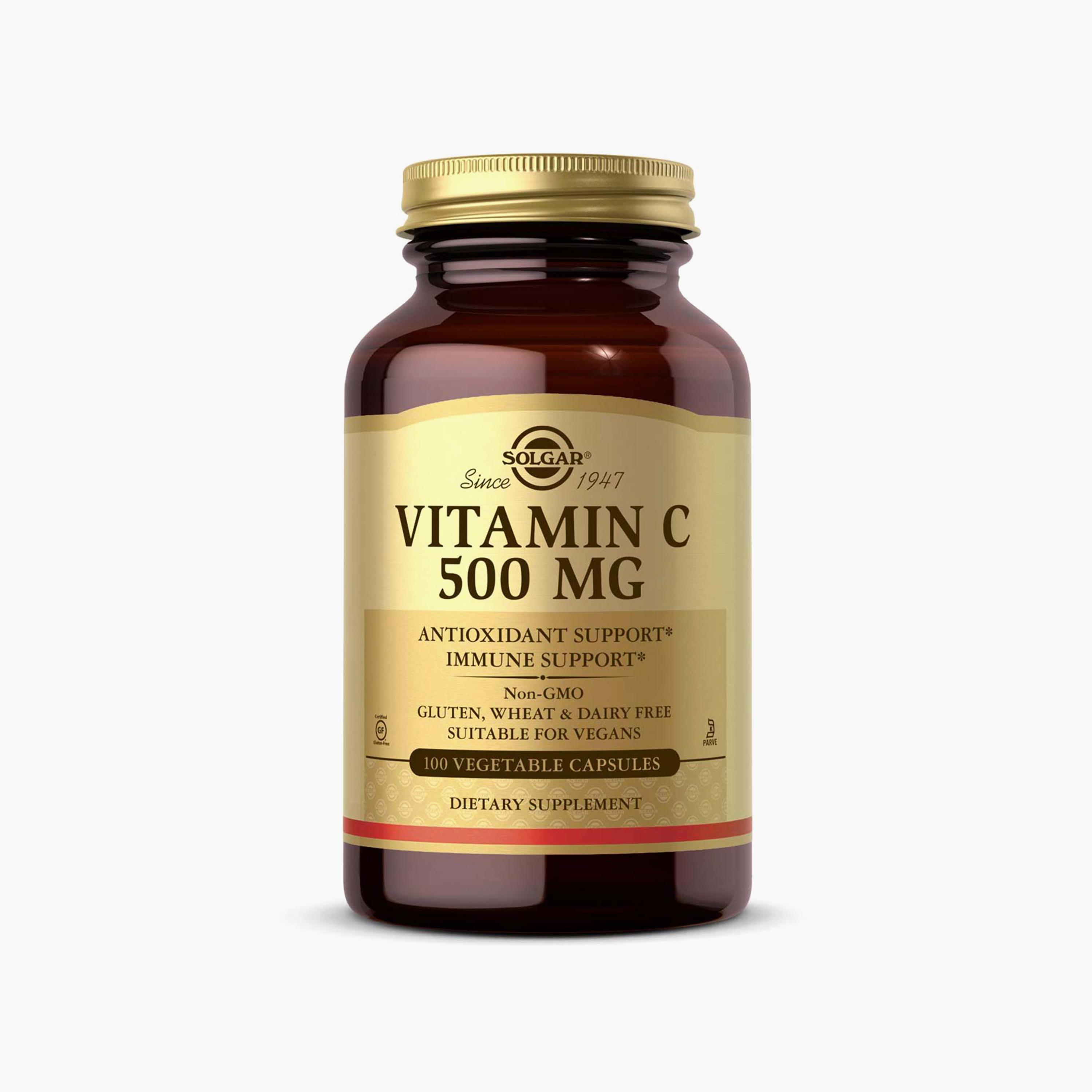فيتامين سي، 500 ملجم، 100 كبسولة نباتية-sports-nutrition-vitaminshealthsupplements-image-1