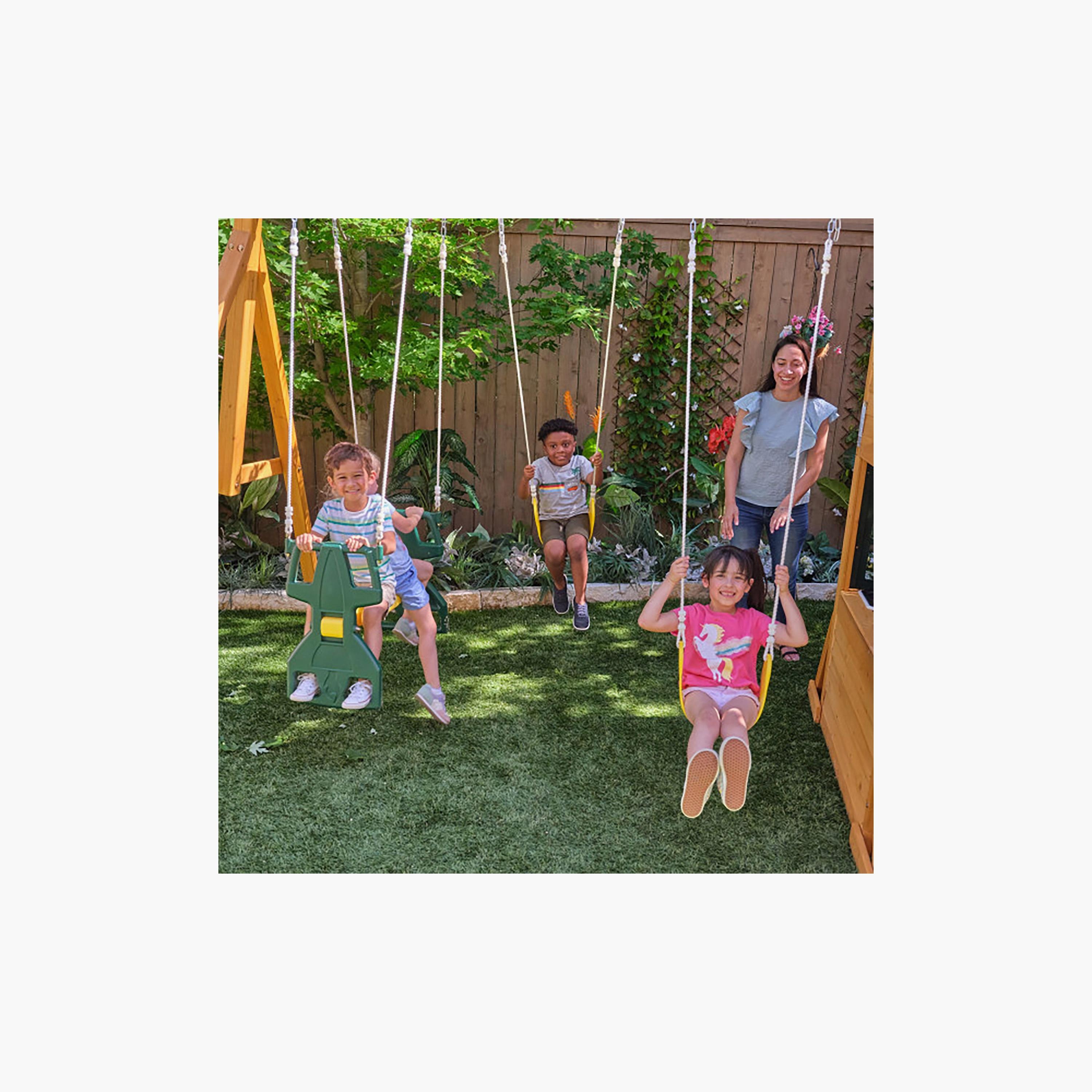 Kidkraft Bear Cave Lodge Swing and Playset-toys-outdoor-slidesandswings-image-3