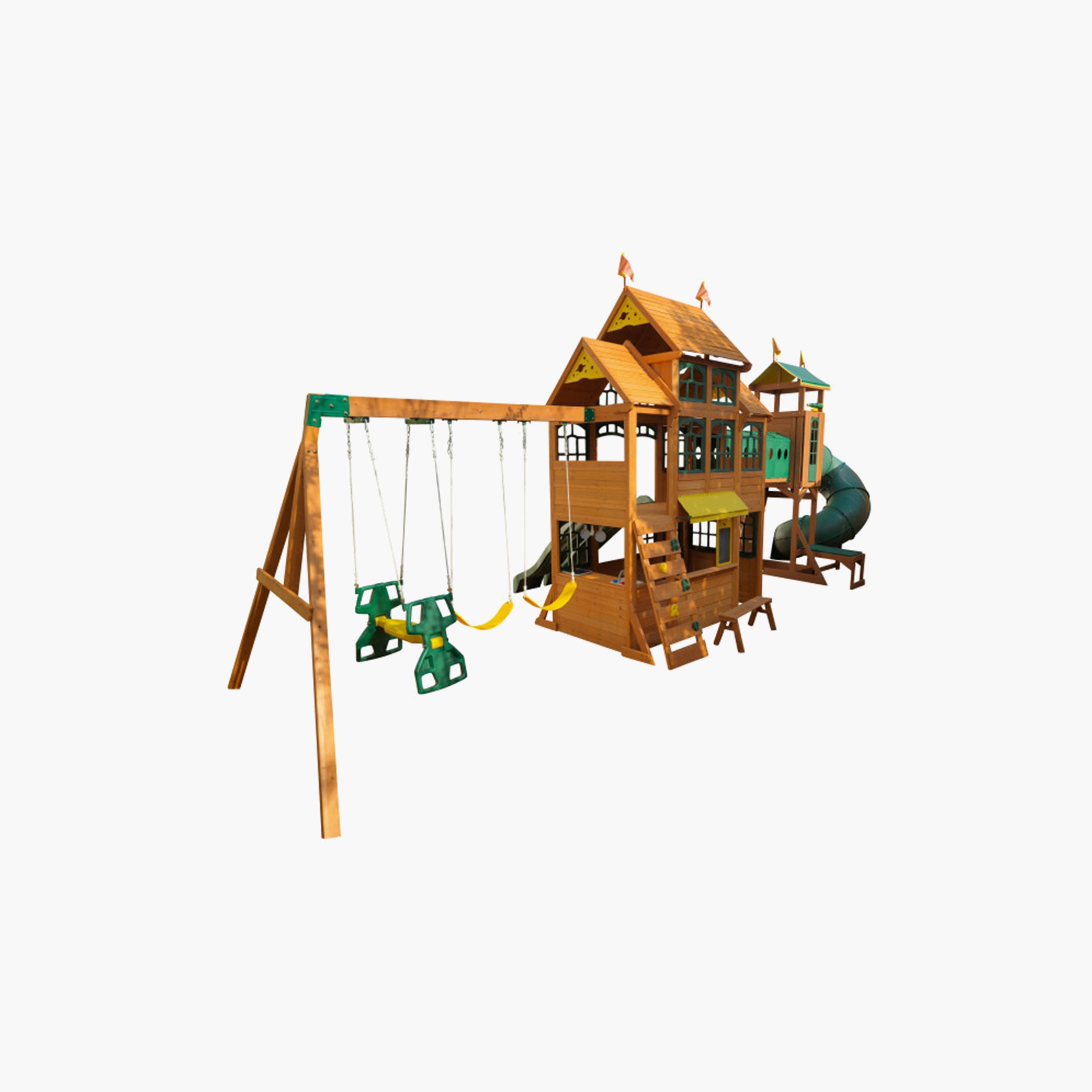 Kidkraft Bear Cave Lodge Swing and Playset-toys-outdoor-slidesandswings-image-5