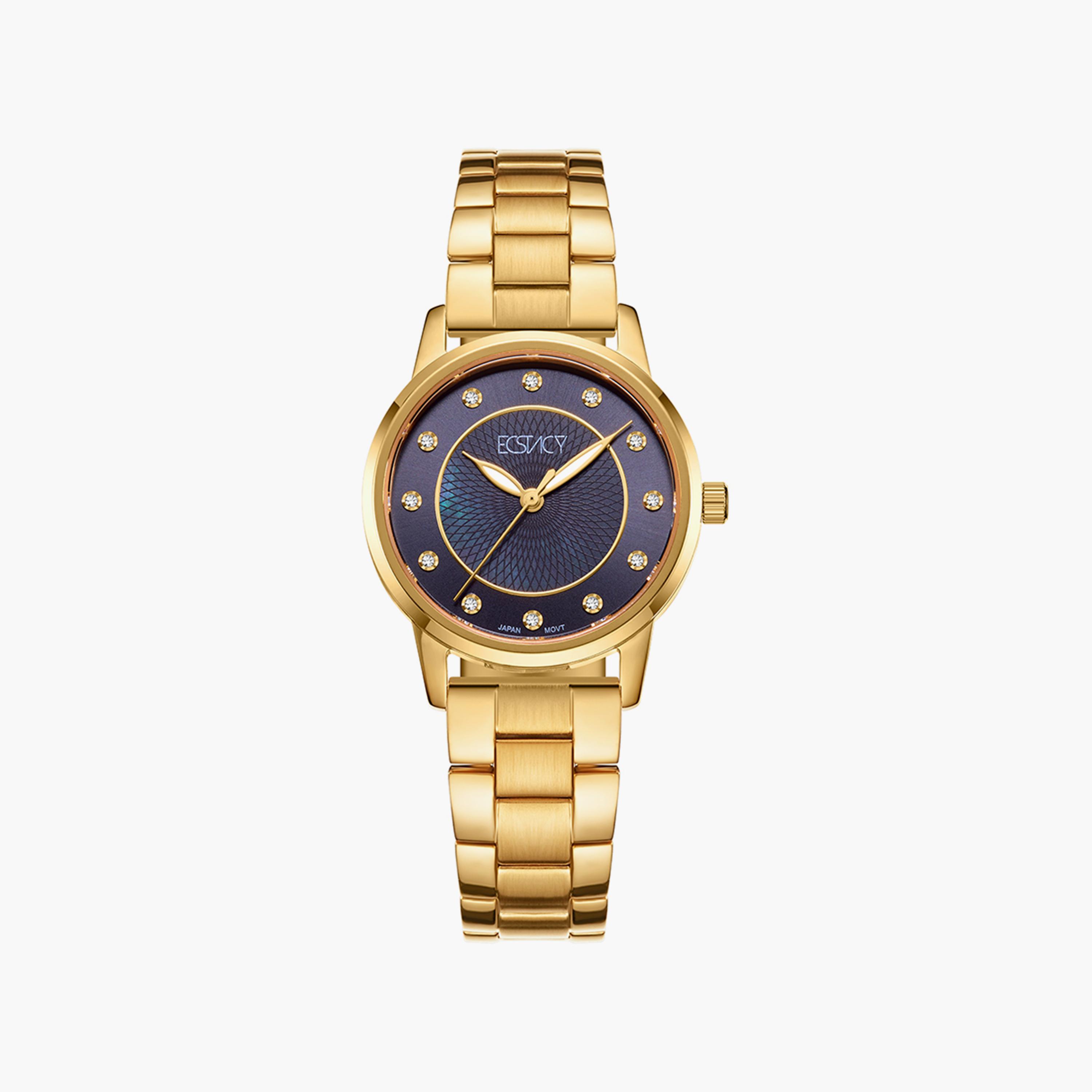 ساعة إكستاسي ذو انالوج للنساء بسوار ذهبي مع ستانلس ستيل | E20503-GBGMB-women-watchesandjewellery-watches-image-1