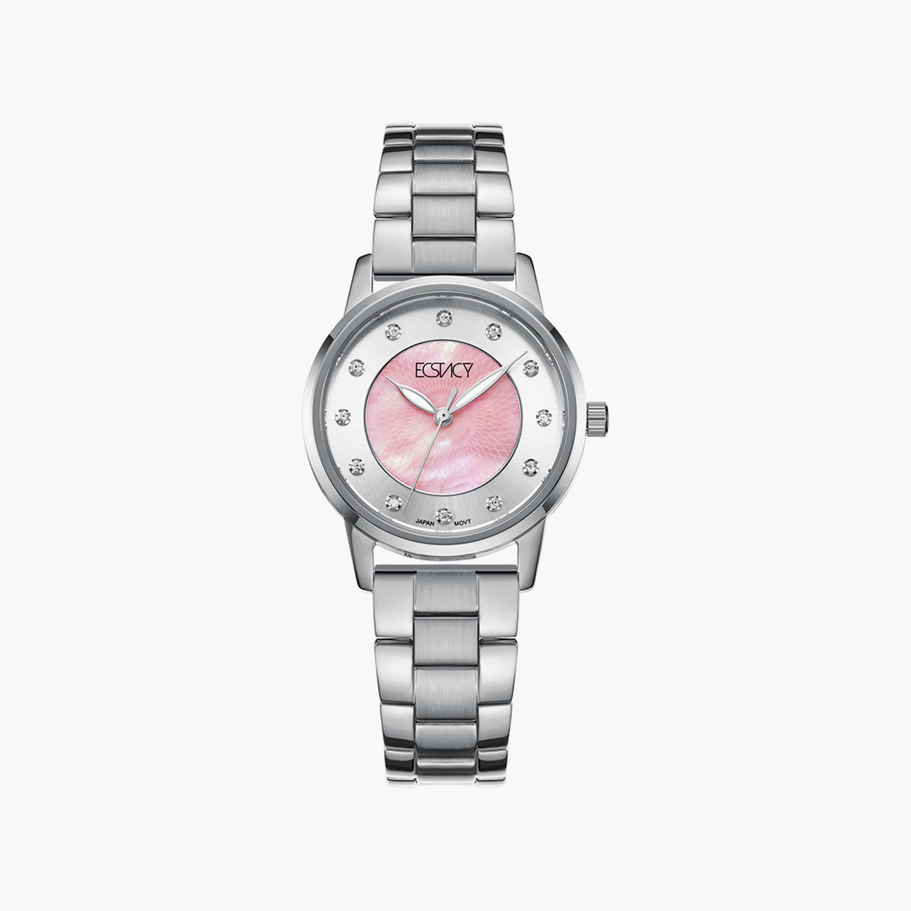ساعة إكستاسي ذو انالوج للنساء بسوار فضي مع ستانلس ستيل | E20503-SBSMP-women-watchesandjewellery-watches-image-1
