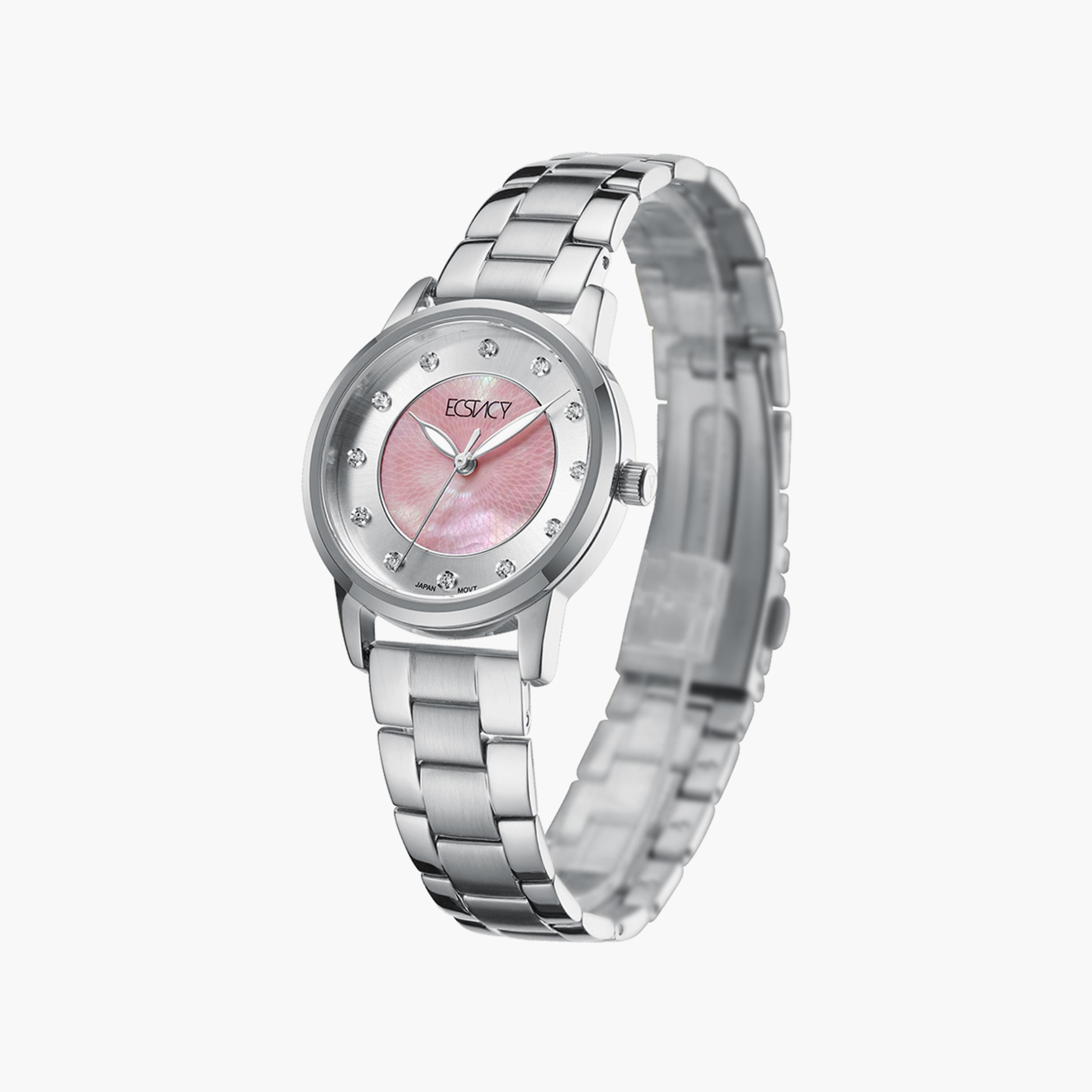 ساعة إكستاسي ذو انالوج للنساء بسوار فضي مع ستانلس ستيل | E20503-SBSMP-women-watchesandjewellery-watches-image-2