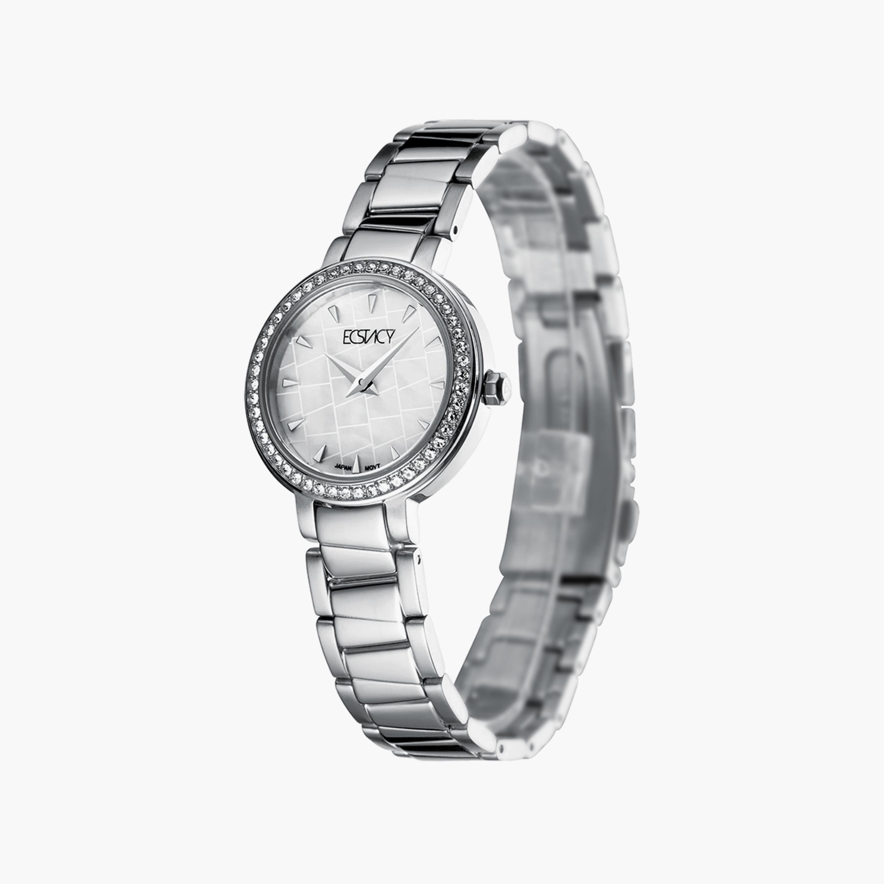 Ecstacy Silver Analog Stainless Steel Strap Watch | E20504-SBSM-women-watchesandjewellery-watches-image-2
