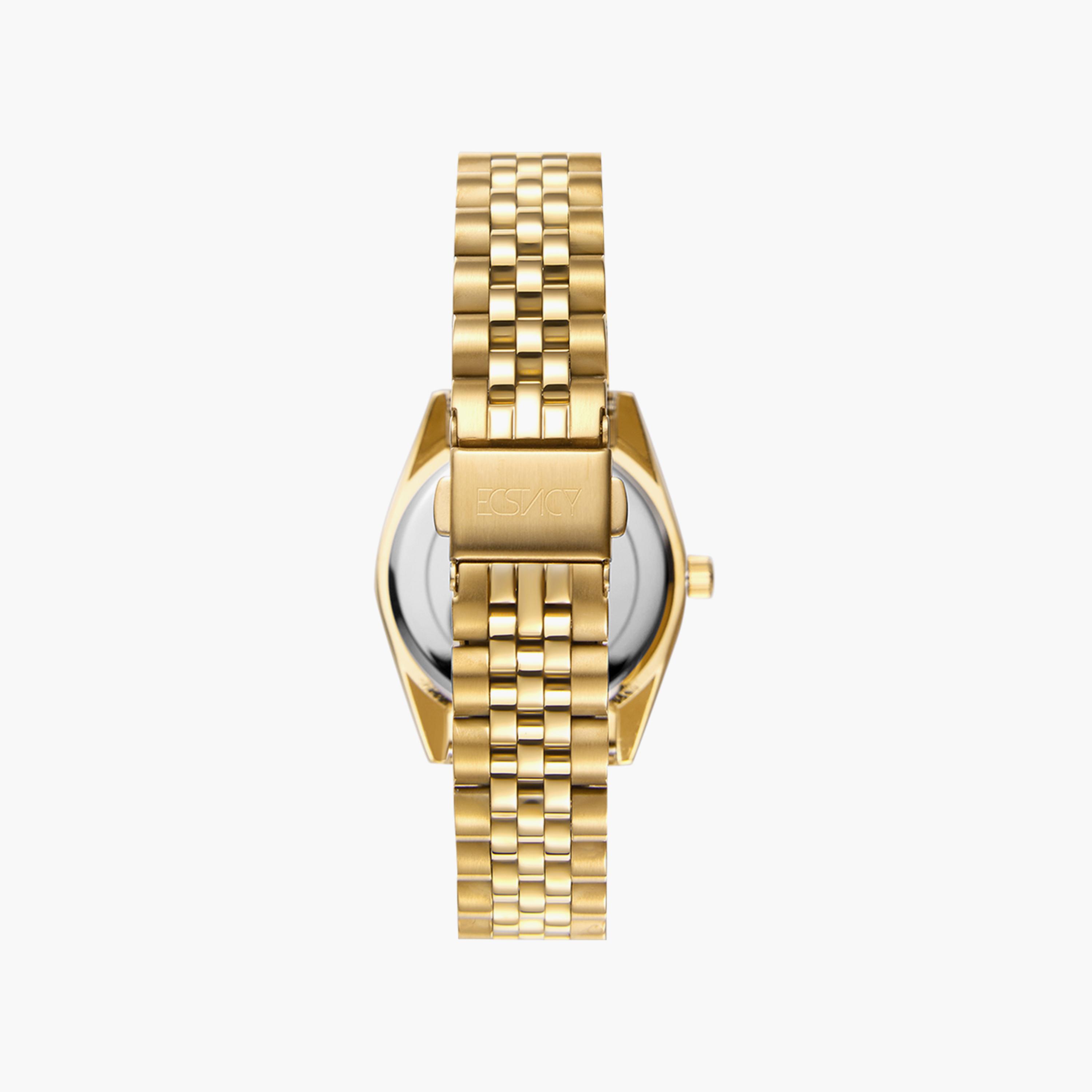 ساعة أنالوج ذهبية بسوار ستانلس ستيل من إكستاسي | E22502-GBGMG-women-watchesandjewellery-watches-image-3