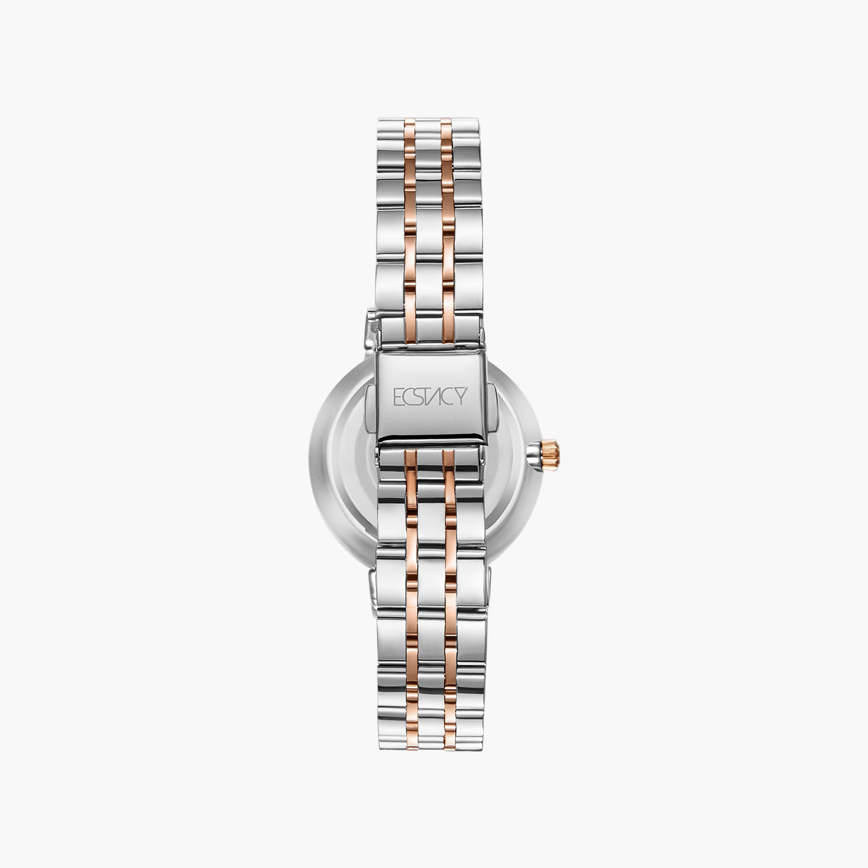 Ecstacy Silver & Rose Gold Analog Stainless Steel Strap Watch | E23506-KBKMN-women-watchesandjewellery-watches-image-3