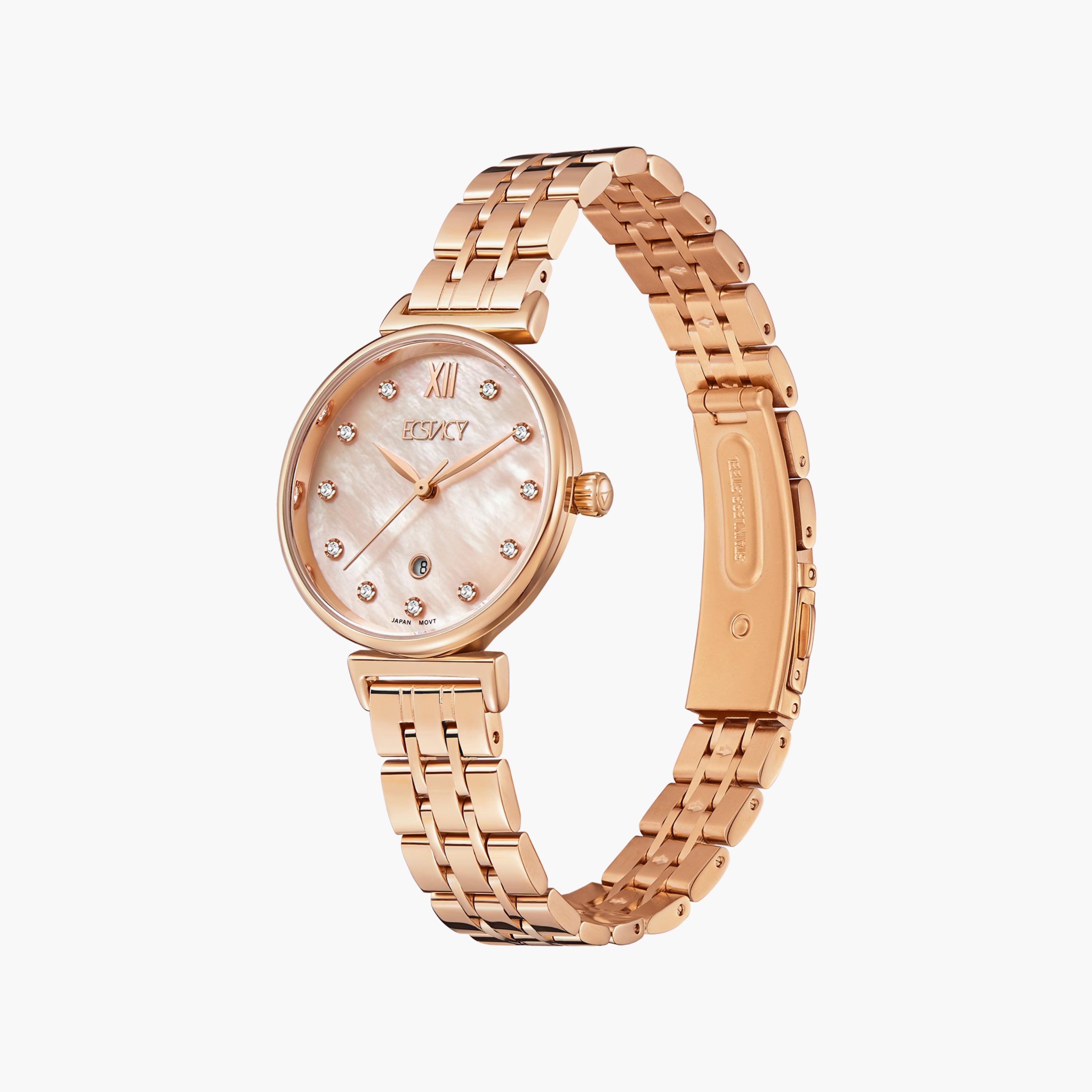 Ecstacy Rose Gold Analog Stainless Steel Strap Watch | E23506-RBKMK-women-watchesandjewellery-watches-image-2