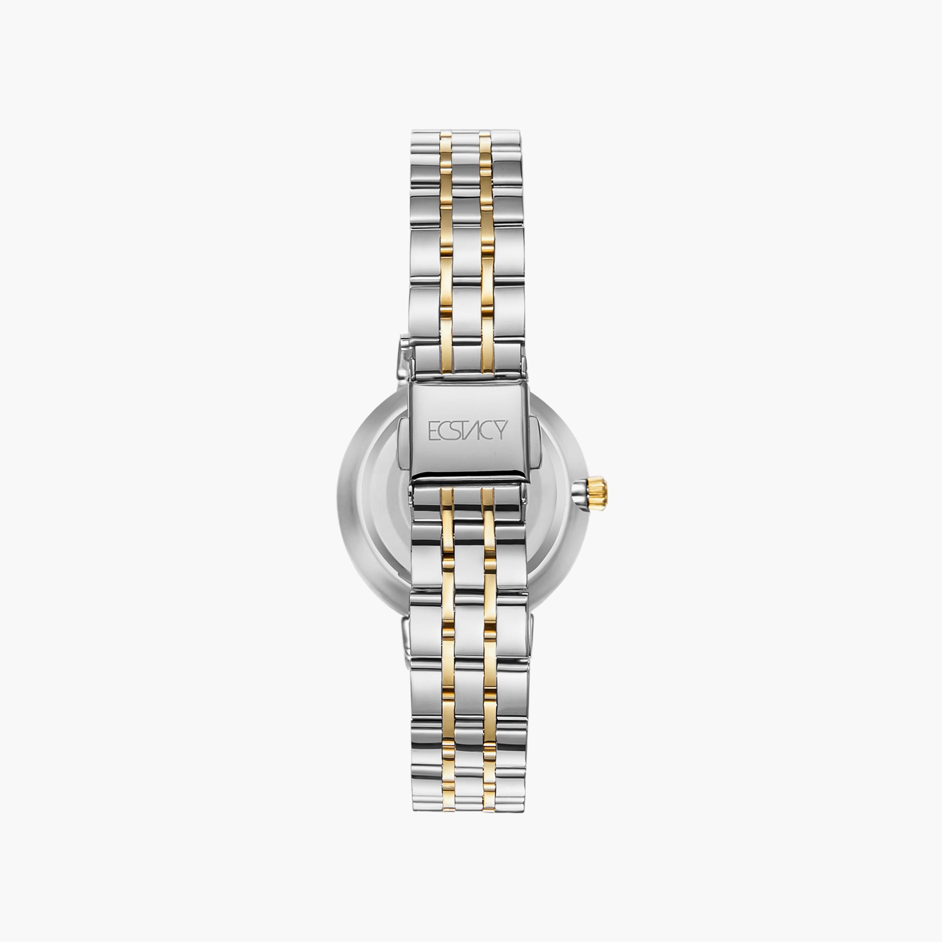 Ecstacy Silver & Gold Analog Stainless Steel Strap Watch | E23506-TBTM-women-watchesandjewellery-watches-image-3