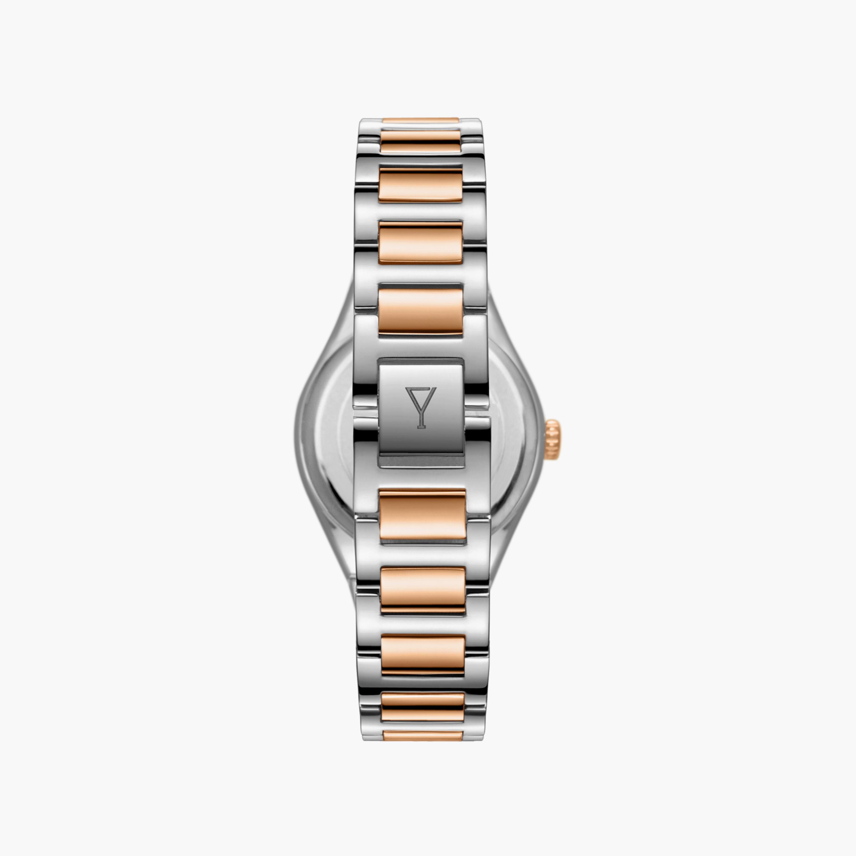 ساعة يد تناظرية فضية& ذهبية لينوكس بسوار معدني للنساء من جيس W1155L4-women-watchesandjewellery-watches-image-3