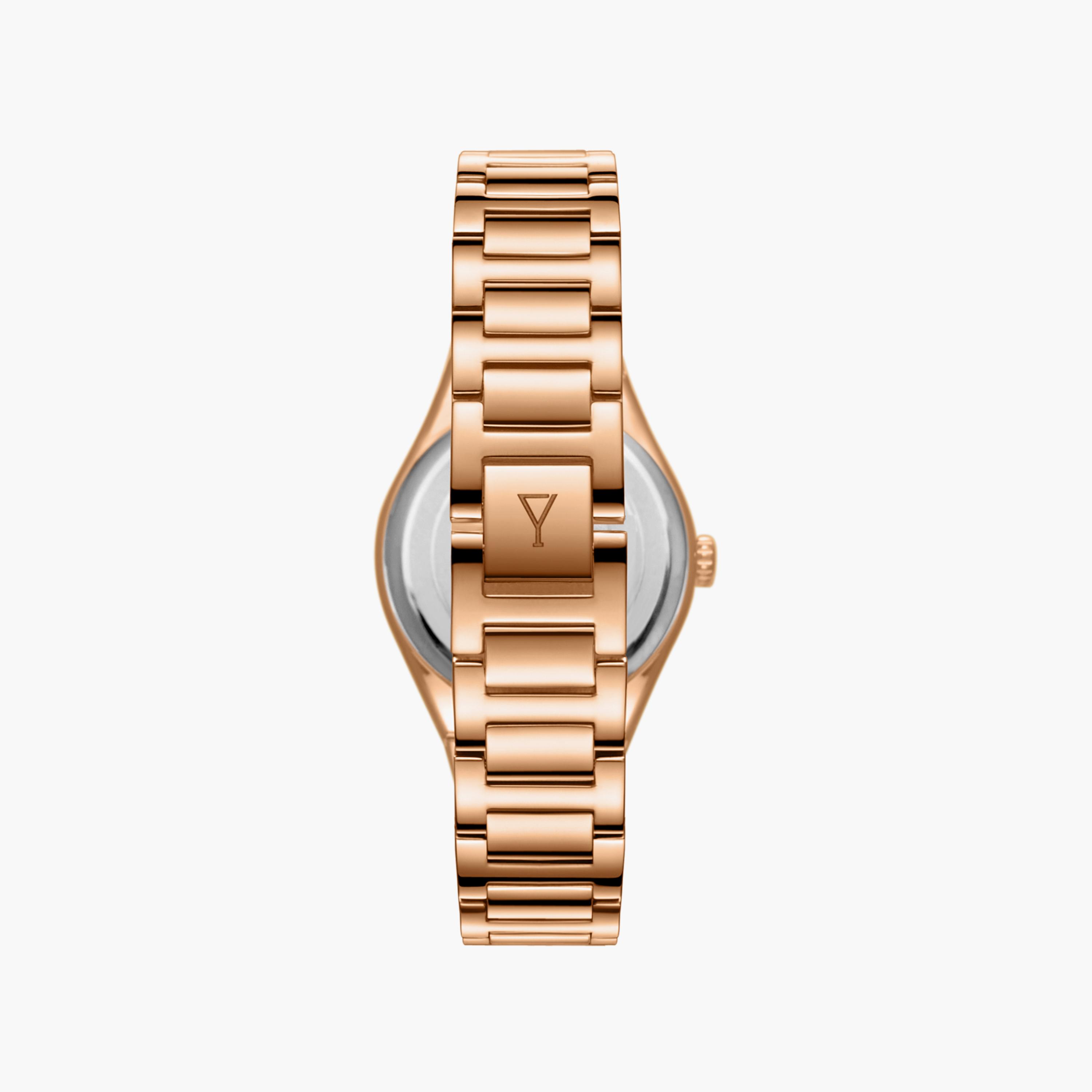 ساعة إكستاسي ذو انالوج للنساء بسوار ذهبي وردي مع ستانلس ستيل | E23507-RBKMK-women-watchesandjewellery-watches-image-3