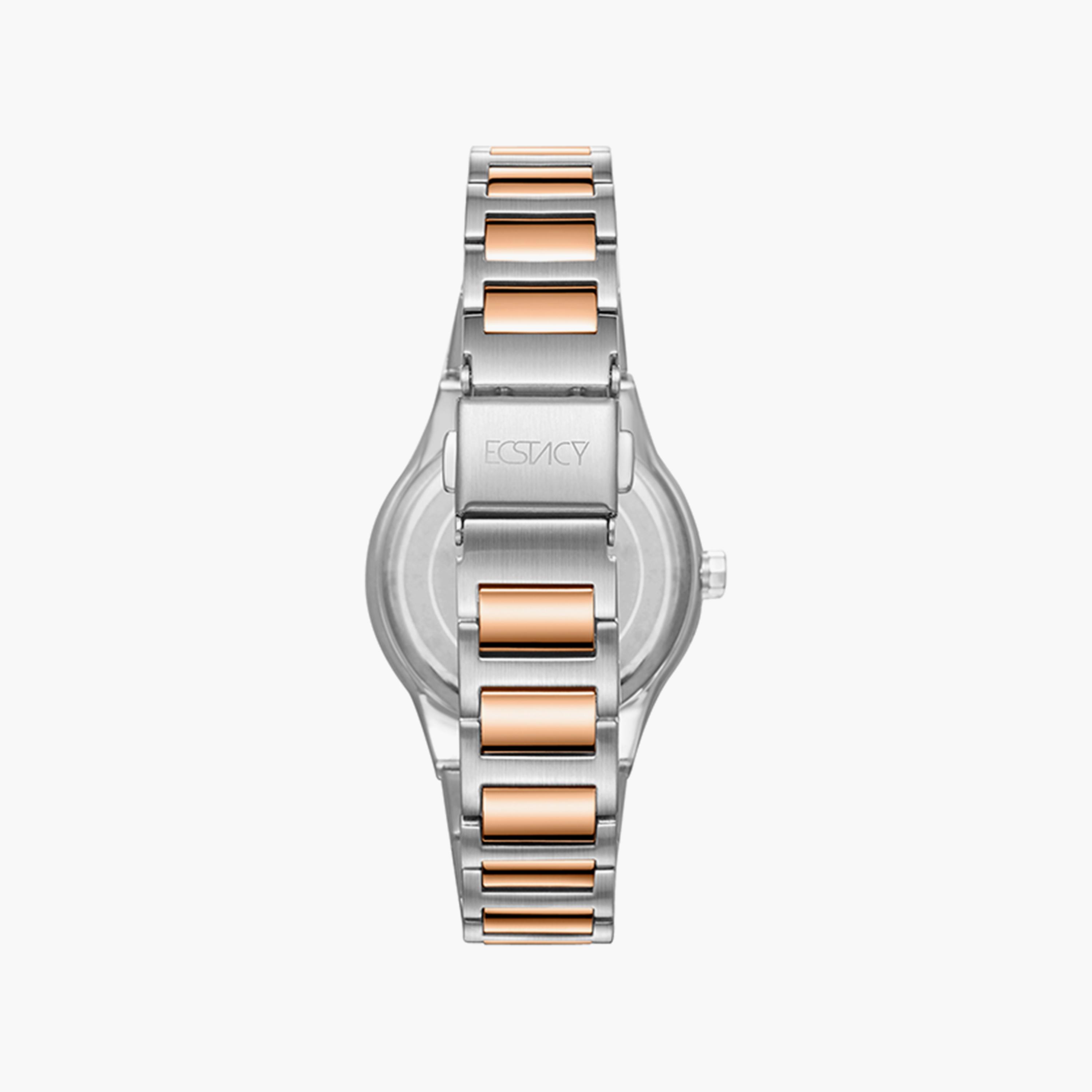 ساعة إكستاسي ذو انالوج للنساء بسوار فضي وذهبي وردي مع ستانلس ستيل | E23509-KBKK-women-watchesandjewellery-watches-image-3