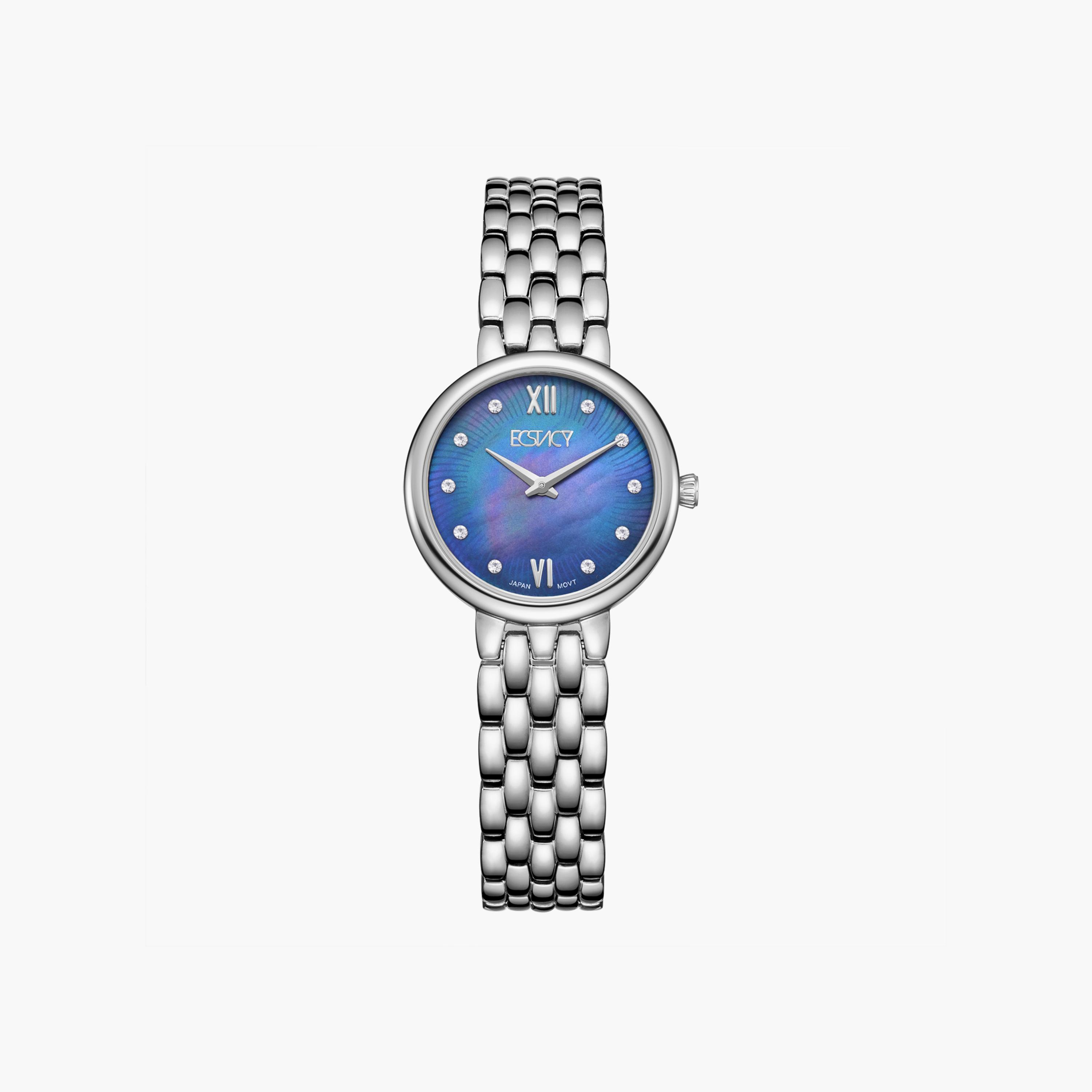 Ecstacy Silver Analog Stainless Steel Strap Watch | E23510-SBSMN-women-watchesandjewellery-watches-image-1