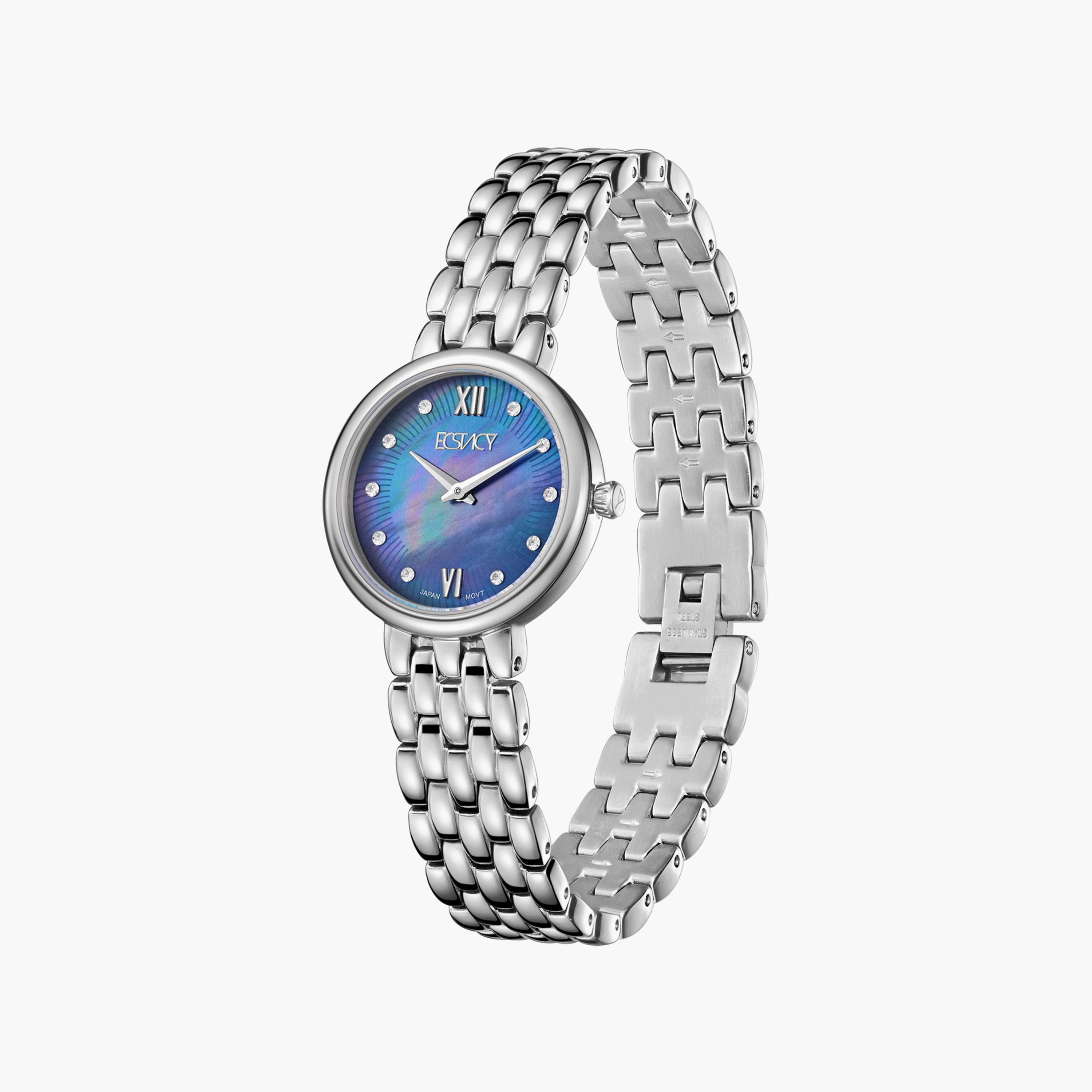 Ecstacy Silver Analog Stainless Steel Strap Watch | E23510-SBSMN-women-watchesandjewellery-watches-image-2