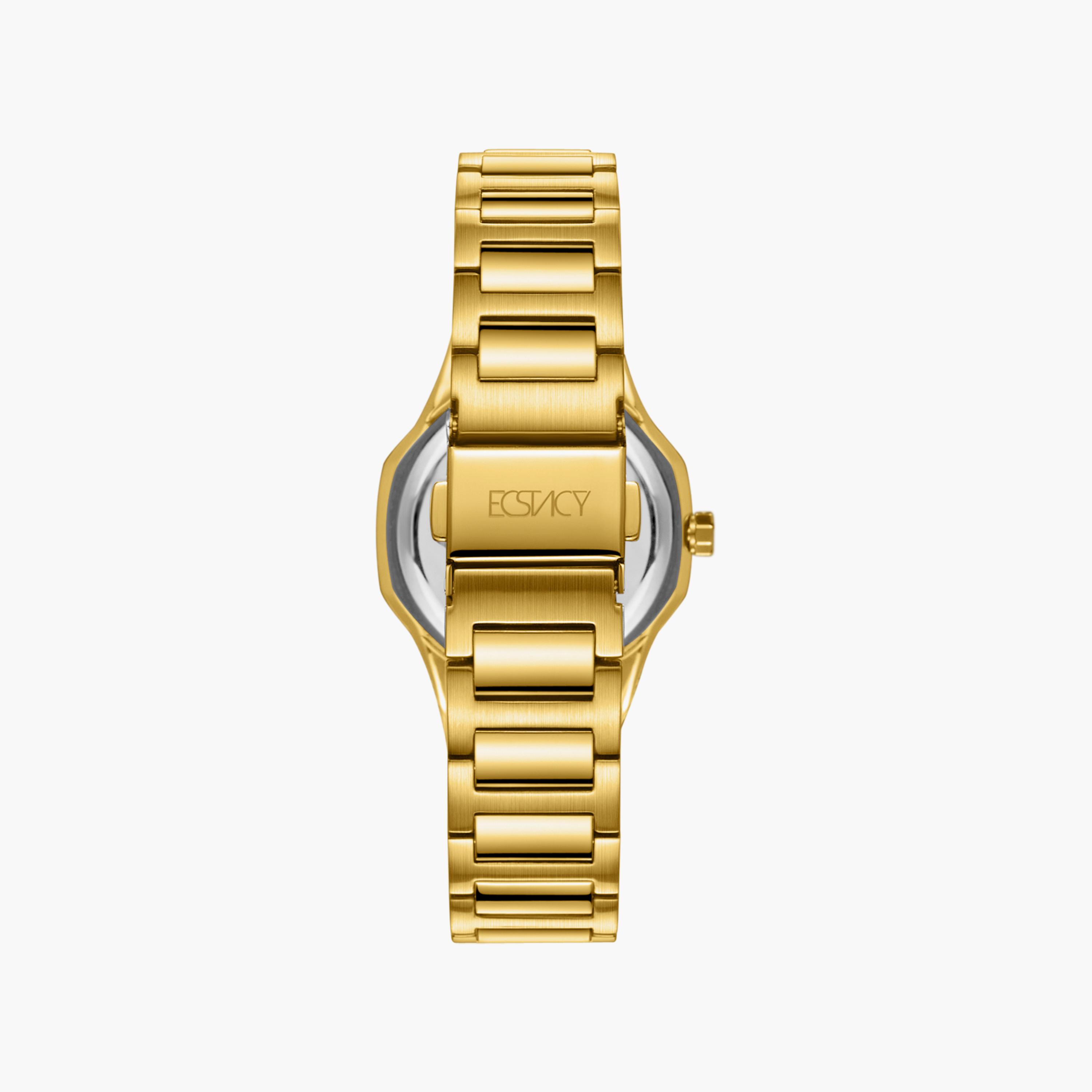 Ecstacy Gold Analog Stainless Steel Strap Watch | E23511-GBGMC-women-watchesandjewellery-watches-image-3