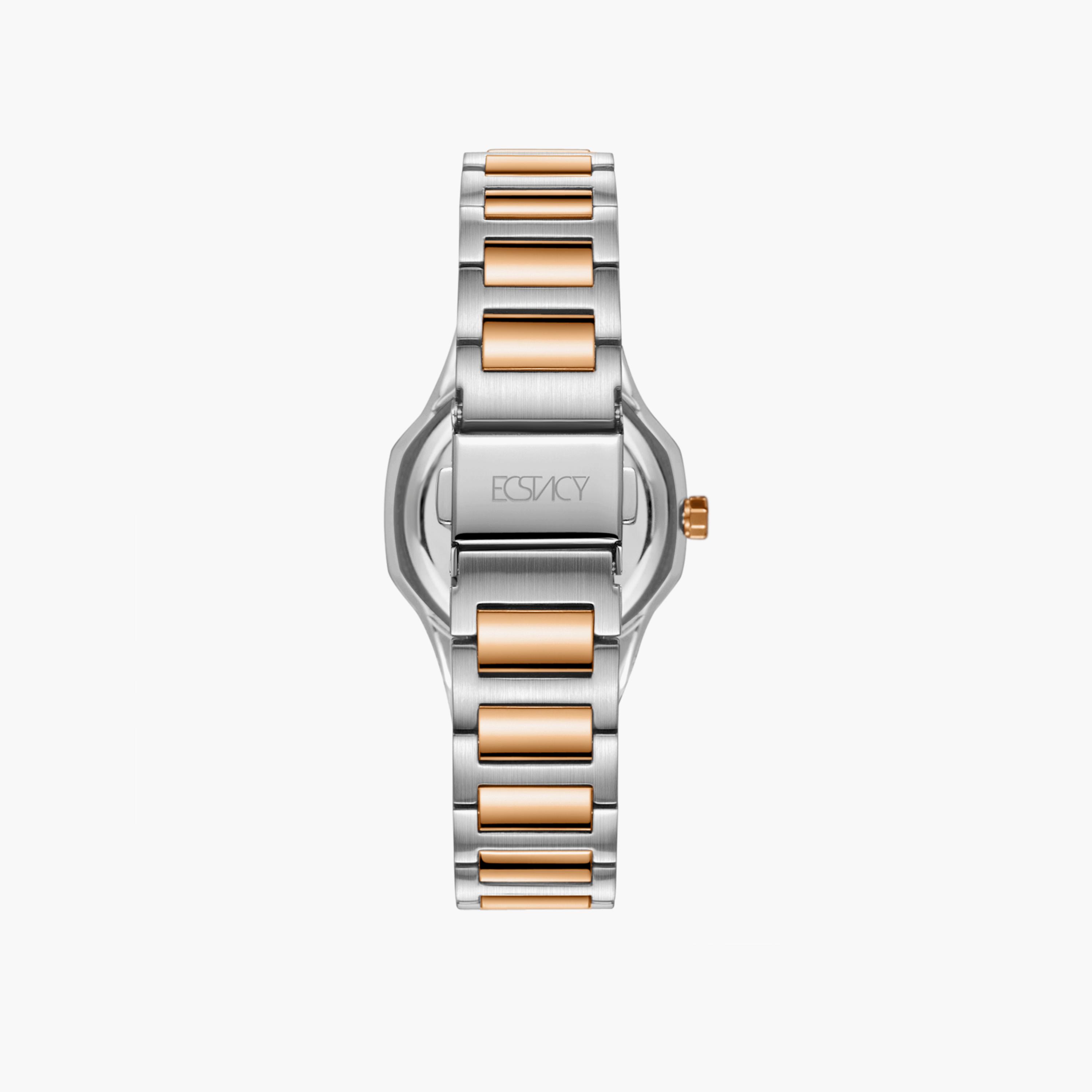 Ecstacy Silver & Rose Gold Analog Stainless Steel Strap Watch | E23511-KBKMP-women-watchesandjewellery-watches-image-3