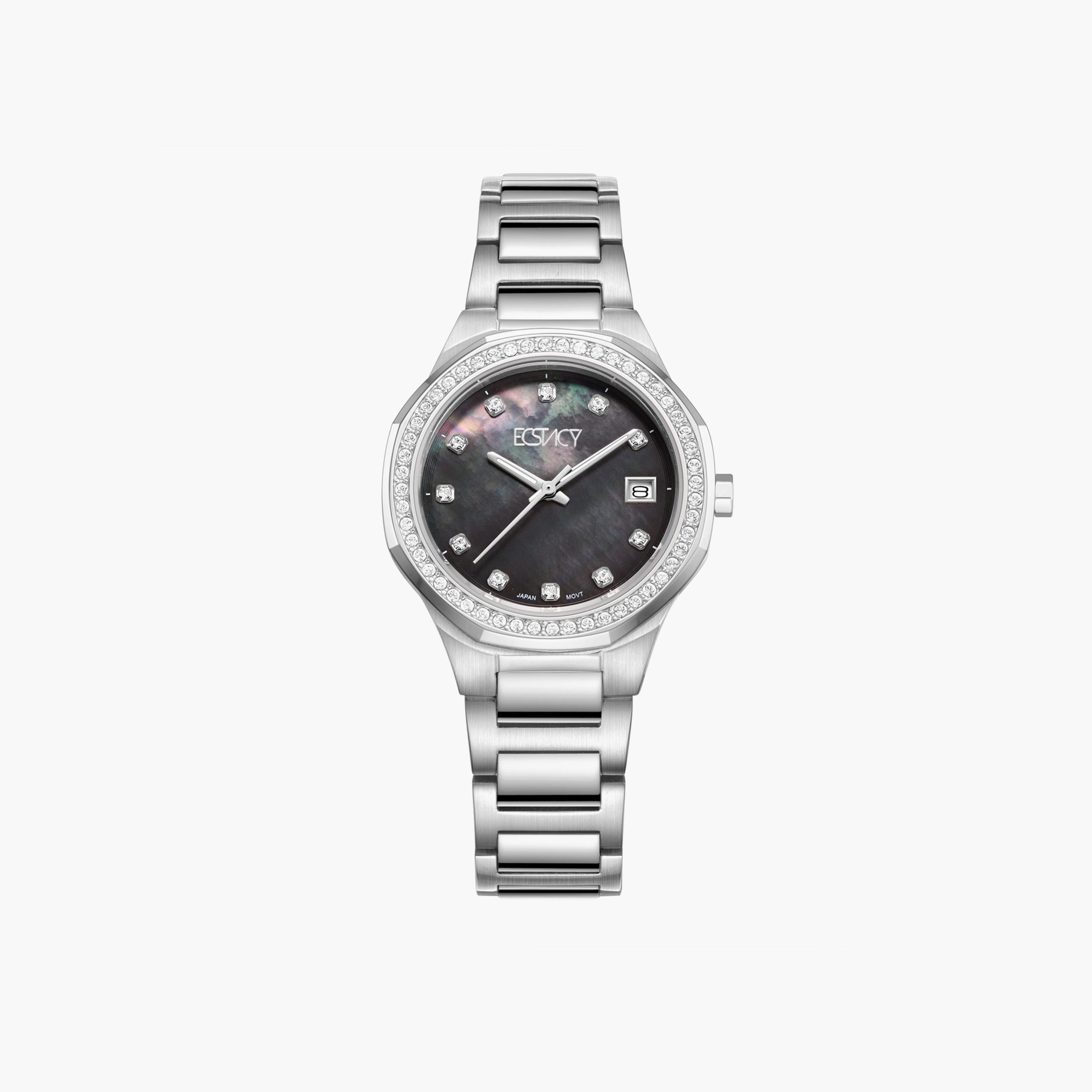 Ecstacy Silver Analog Stainless Steel Strap Watch | E23511-SBSMB-women-watchesandjewellery-watches-image-1