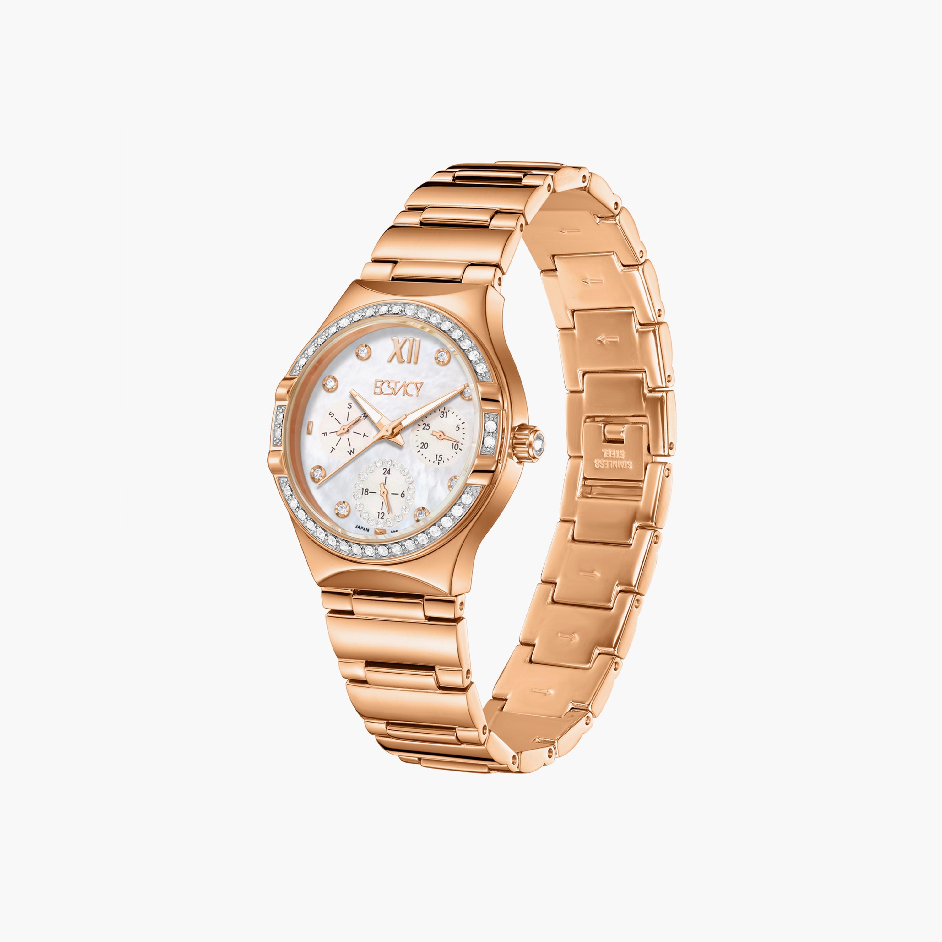 Ecstacy Rose Gold Analog Stainless Steel Strap Watch | E23608-RBKMK-women-watchesandjewellery-watches-image-2
