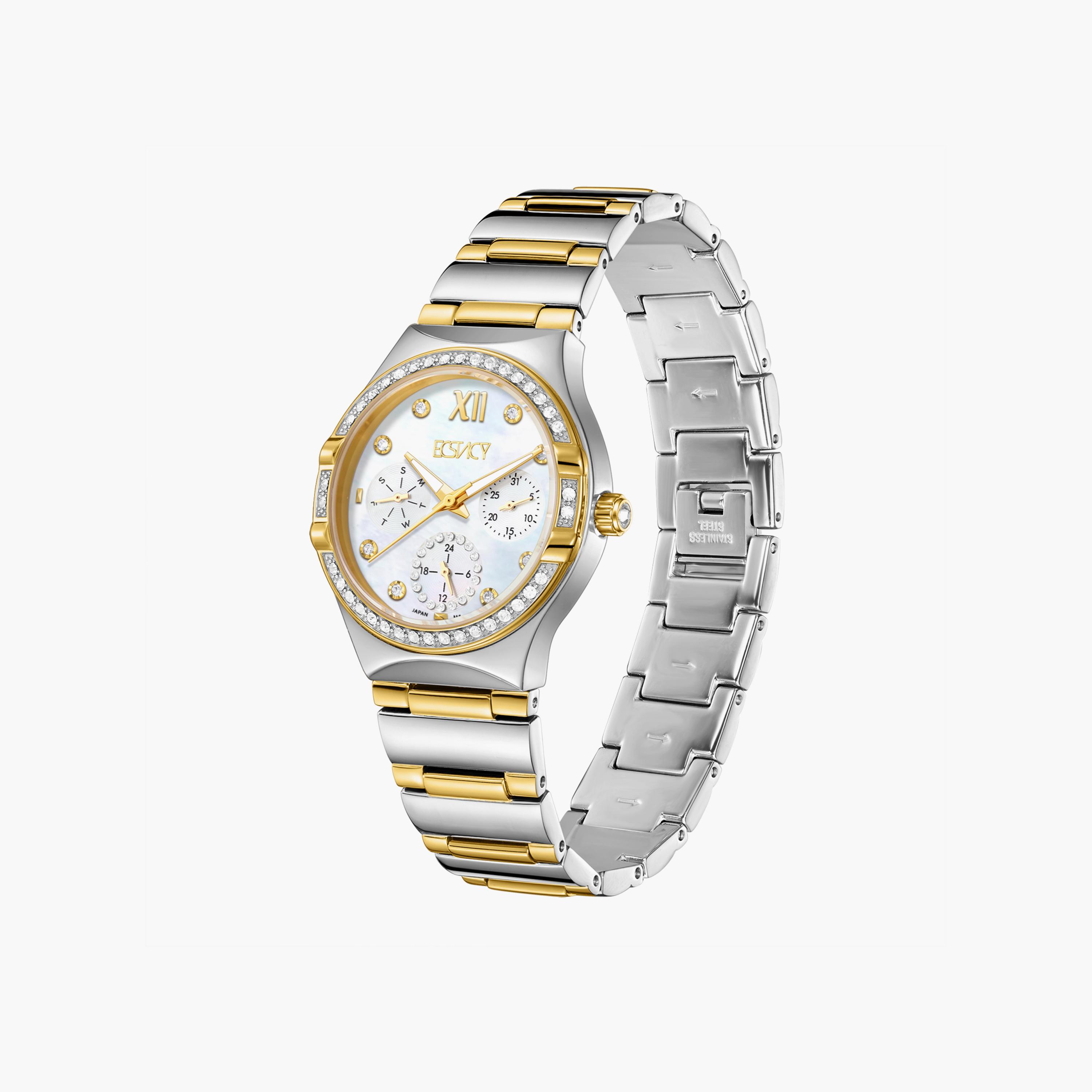 ساعة نسائية ذات انالوج من إسبريت بسوار من سيليكون باللون الزهري | ES.1L416P0035-women-watchesandjewellery-watches-image-2