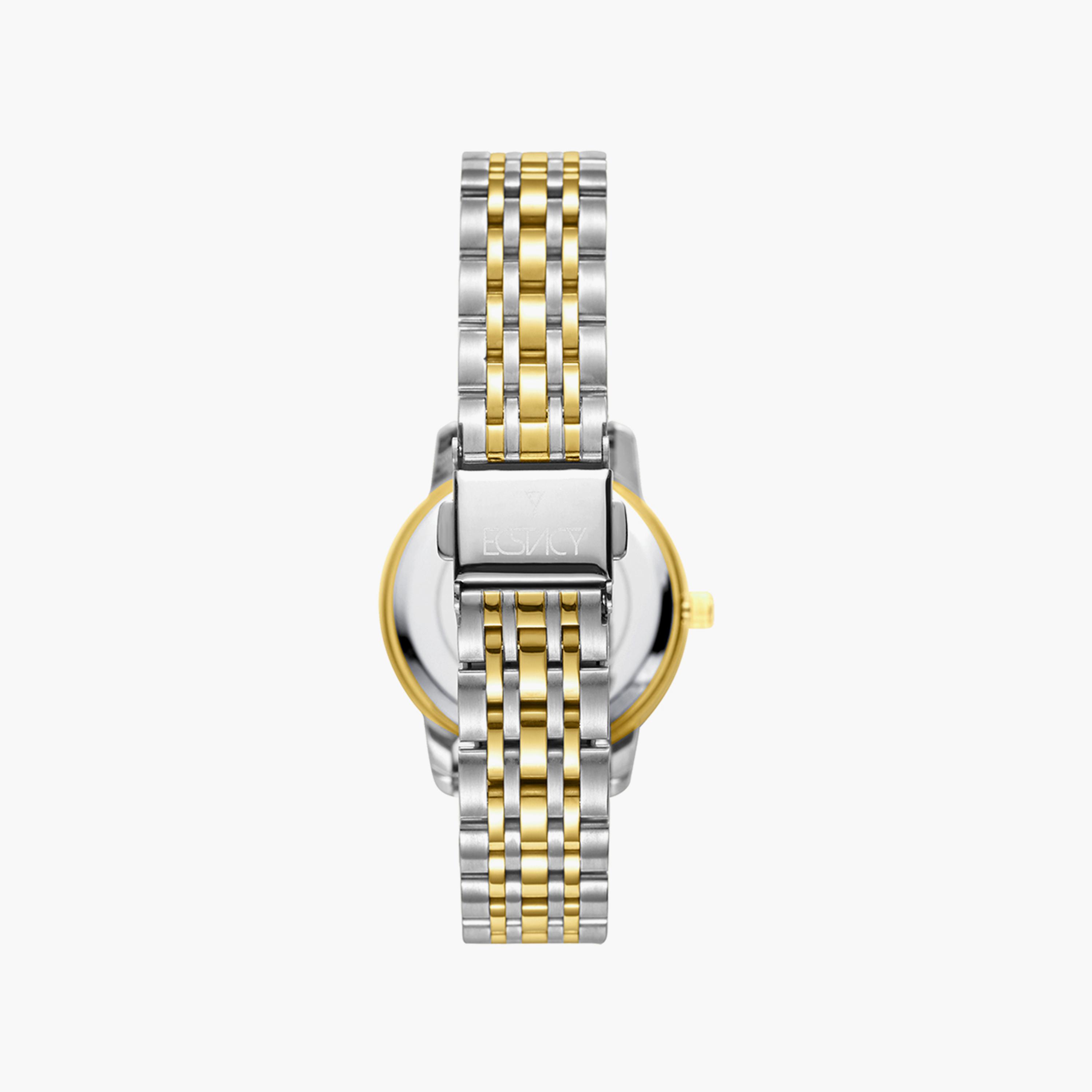 ساعة إكستاسي ذو انالوج بسوار فضي وذهبي مع ستانلس ستيل | E9517-TBTMB-women-watchesandjewellery-watches-image-3