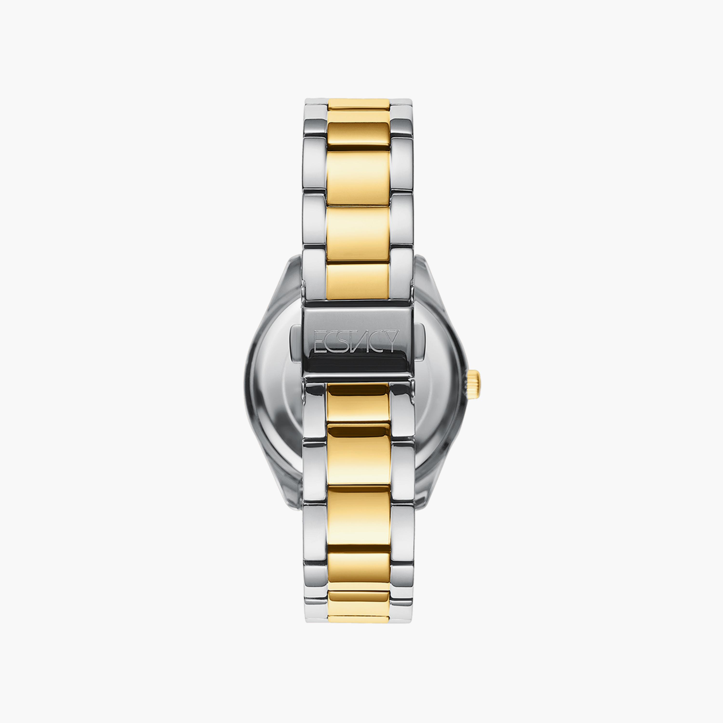 Ecstacy Women's Silver & Gold Analog Stainless Steel Strap Watch | E9621-TBTW-women-watchesandjewellery-watches-image-3