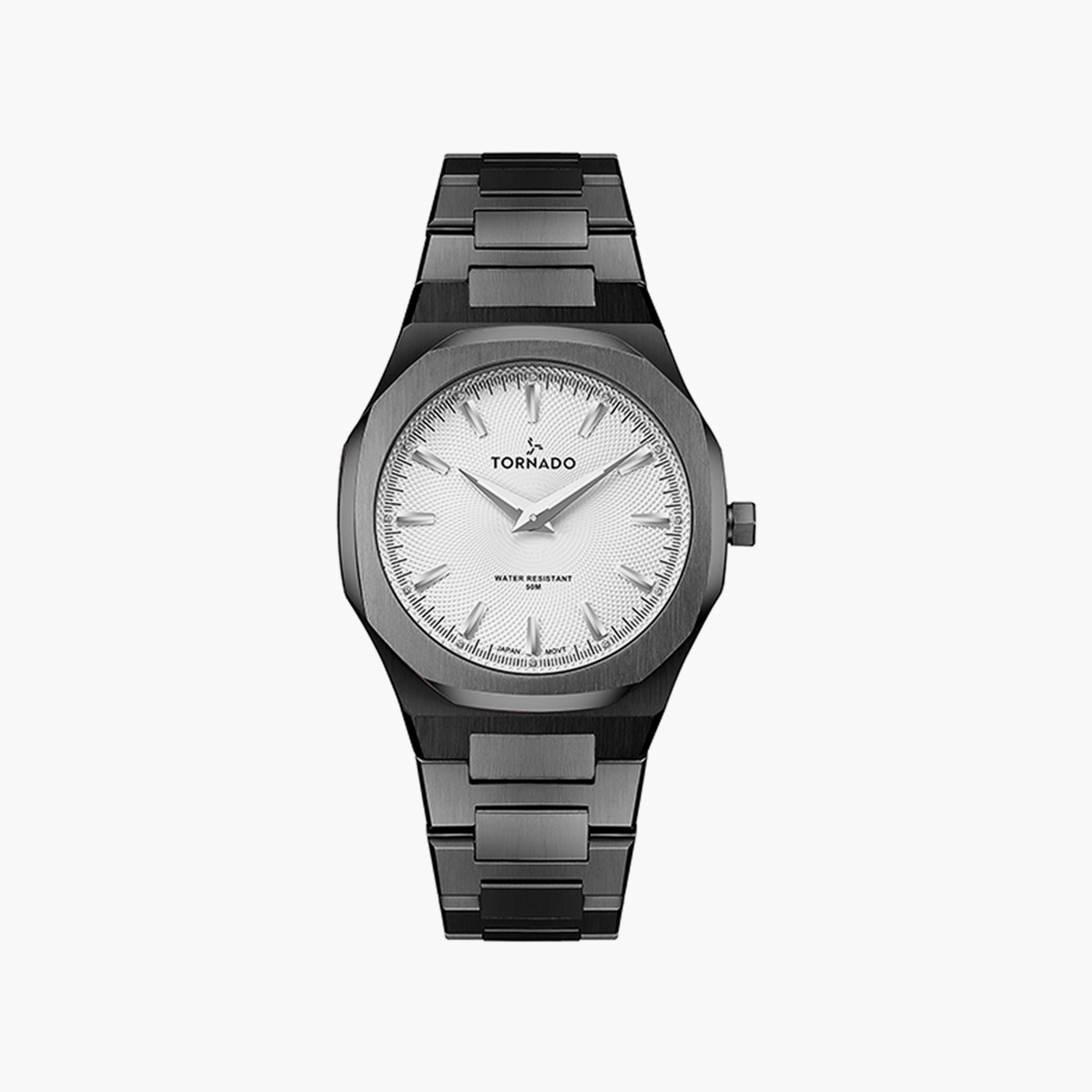 Tornado Men's Black Analog Stainless Steel Strap Watch | T21003-BBBWX-men-watchesandjewellery-watches-image-1