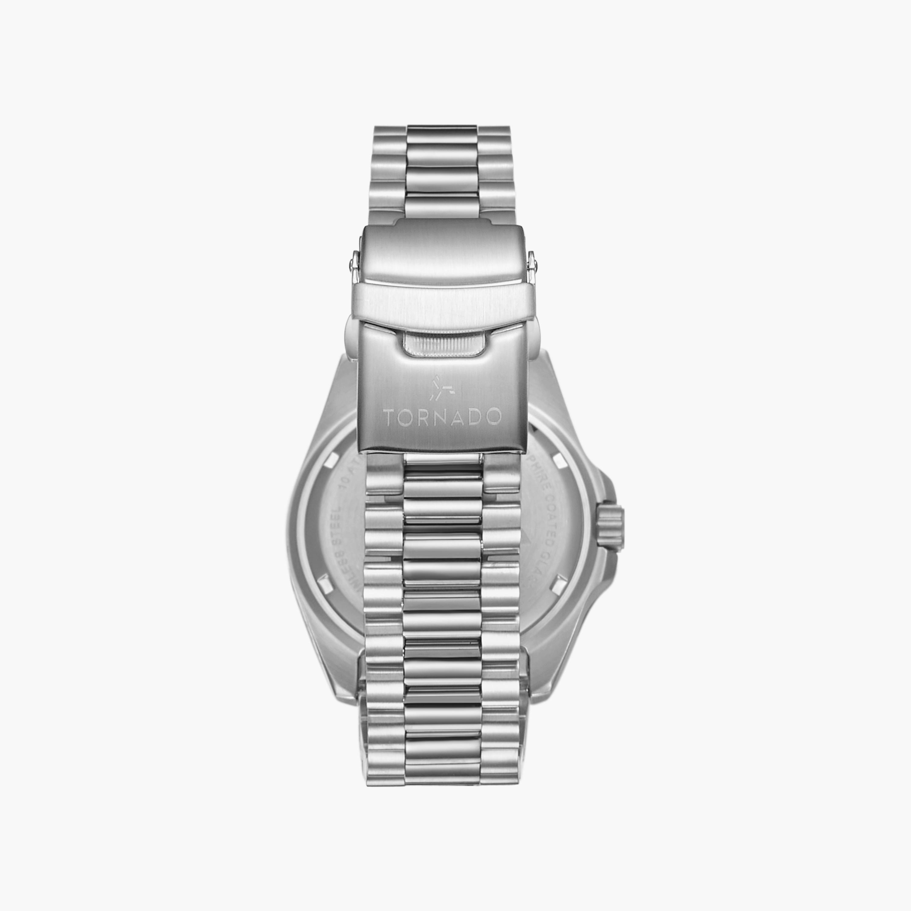 Tornado Men's Silver Analog Stainless Steel Strap Watch | T22001-SBSN-men-watchesandjewellery-watches-image-3