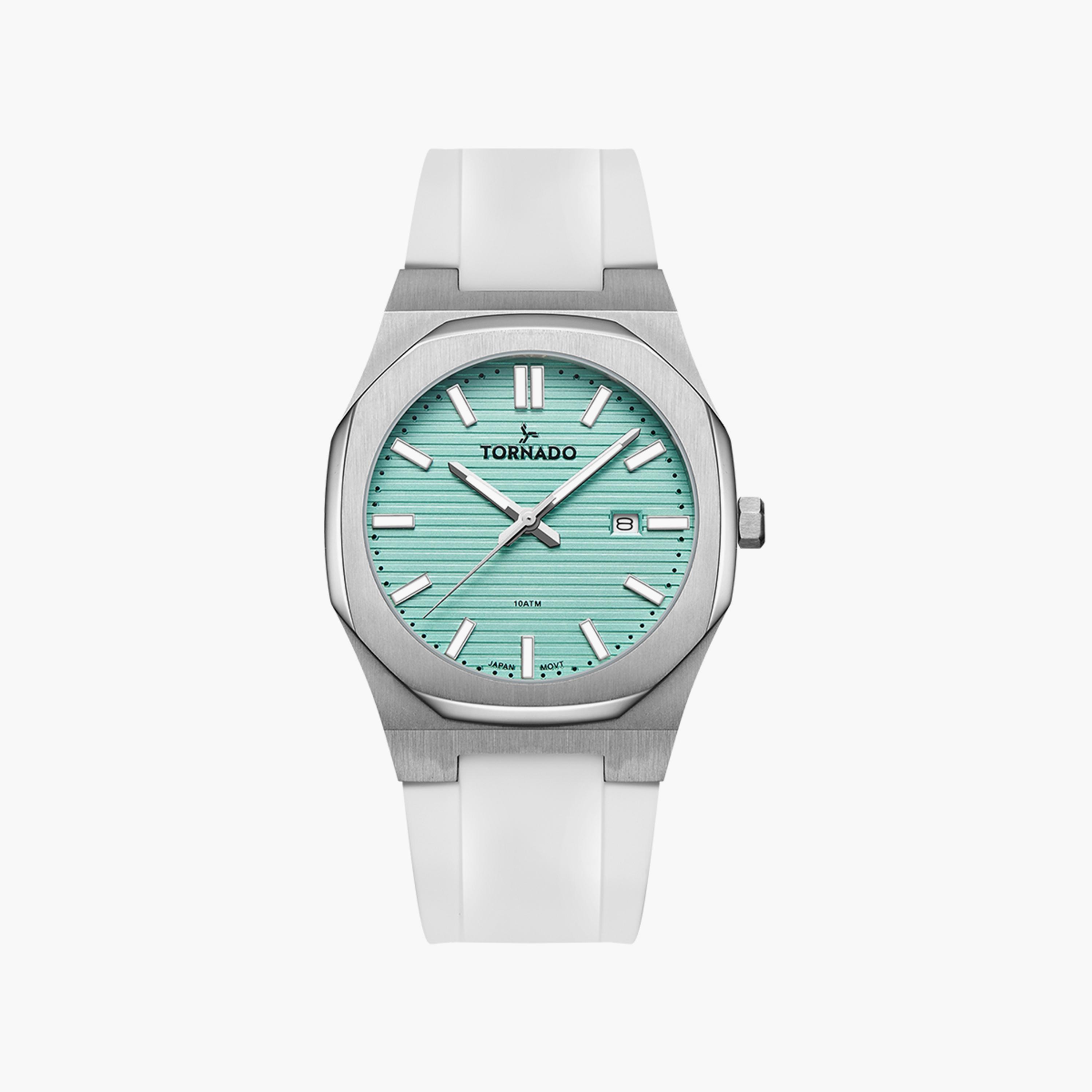 Tornado Men's White Analog Silicone Strap Watch | T22002-SSWL-men-watchesandjewellery-watches-image-1