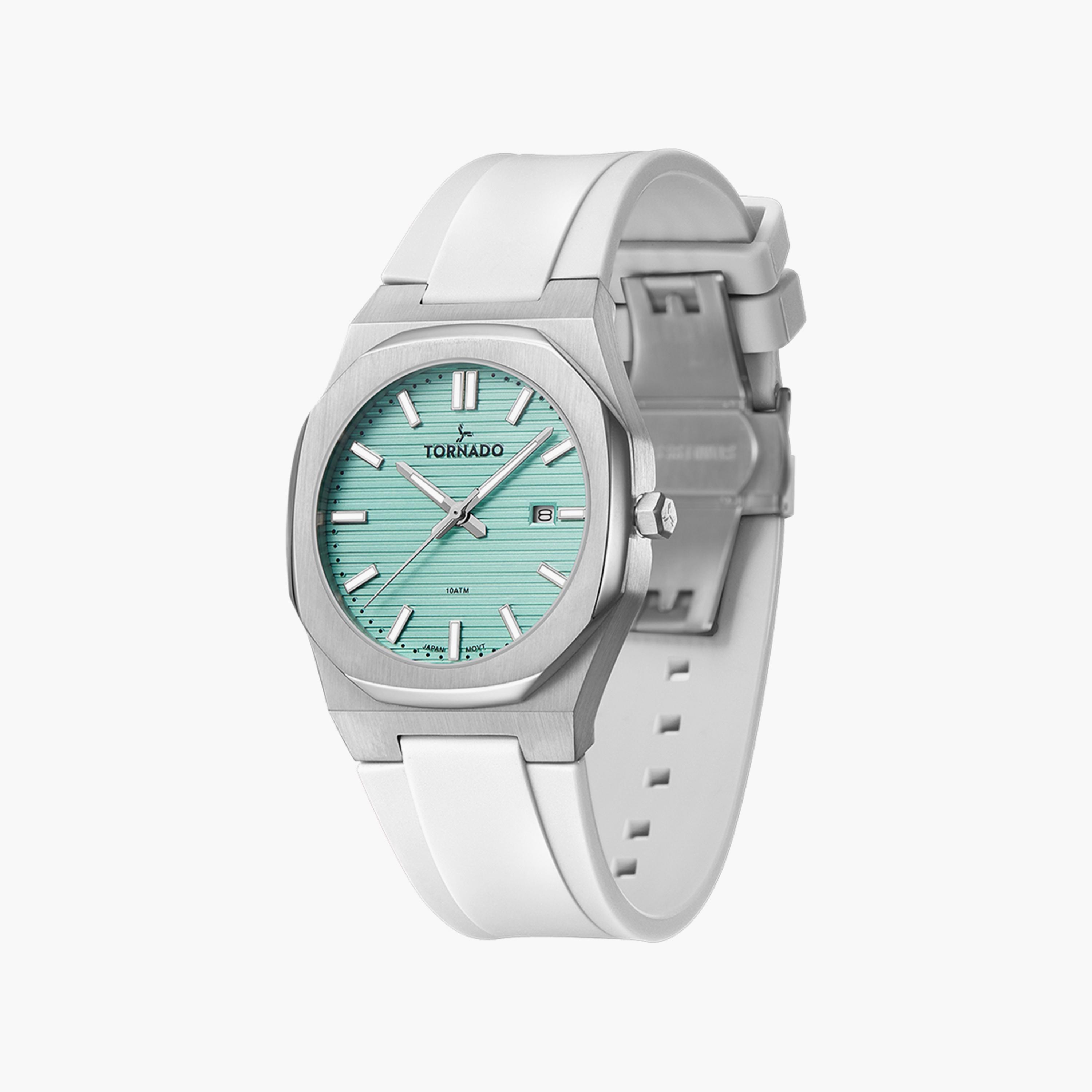 Tornado Men's White Analog Silicone Strap Watch | T22002-SSWL-men-watchesandjewellery-watches-image-2