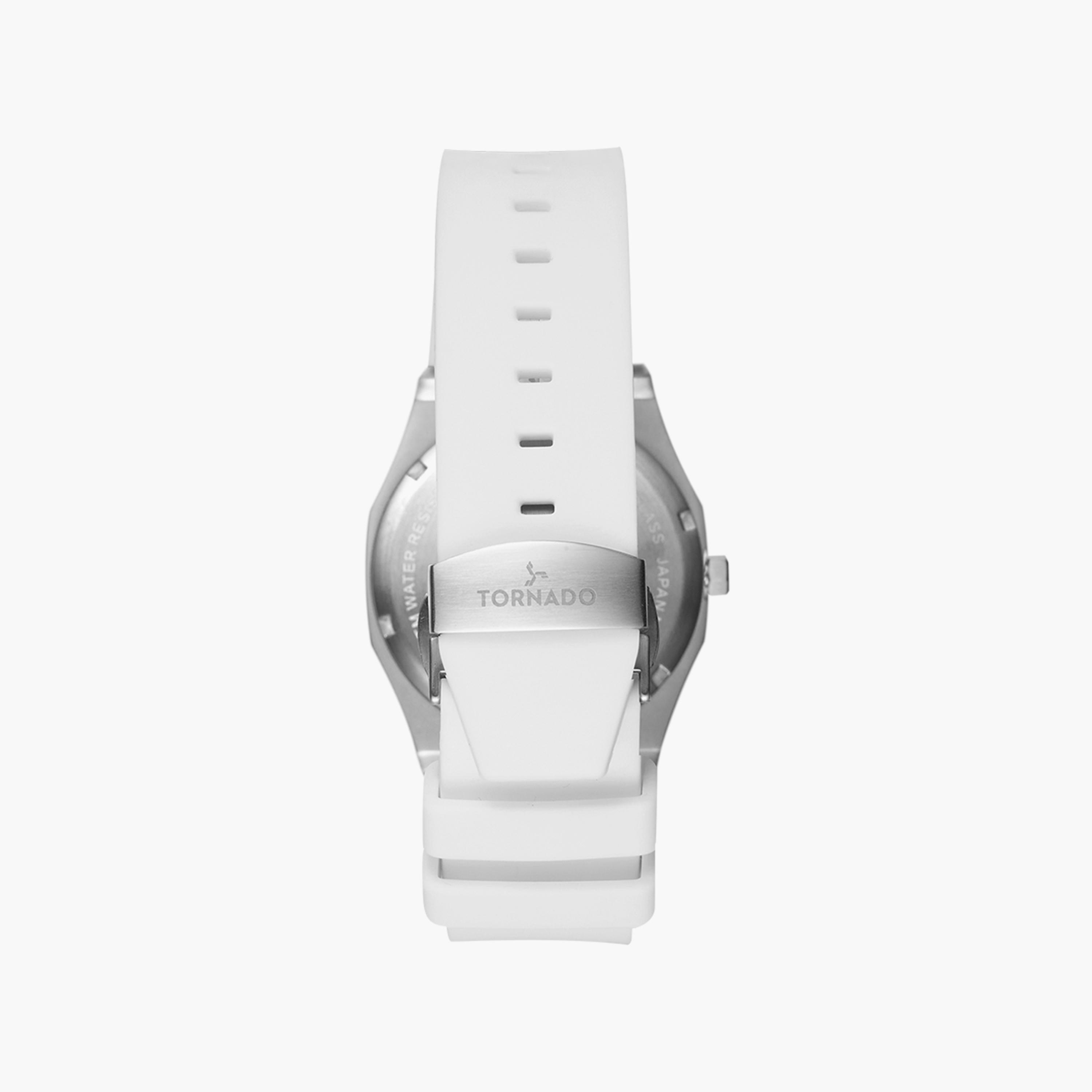 Tornado Men's White Analog Silicone Strap Watch | T22002-SSWL-men-watchesandjewellery-watches-image-3