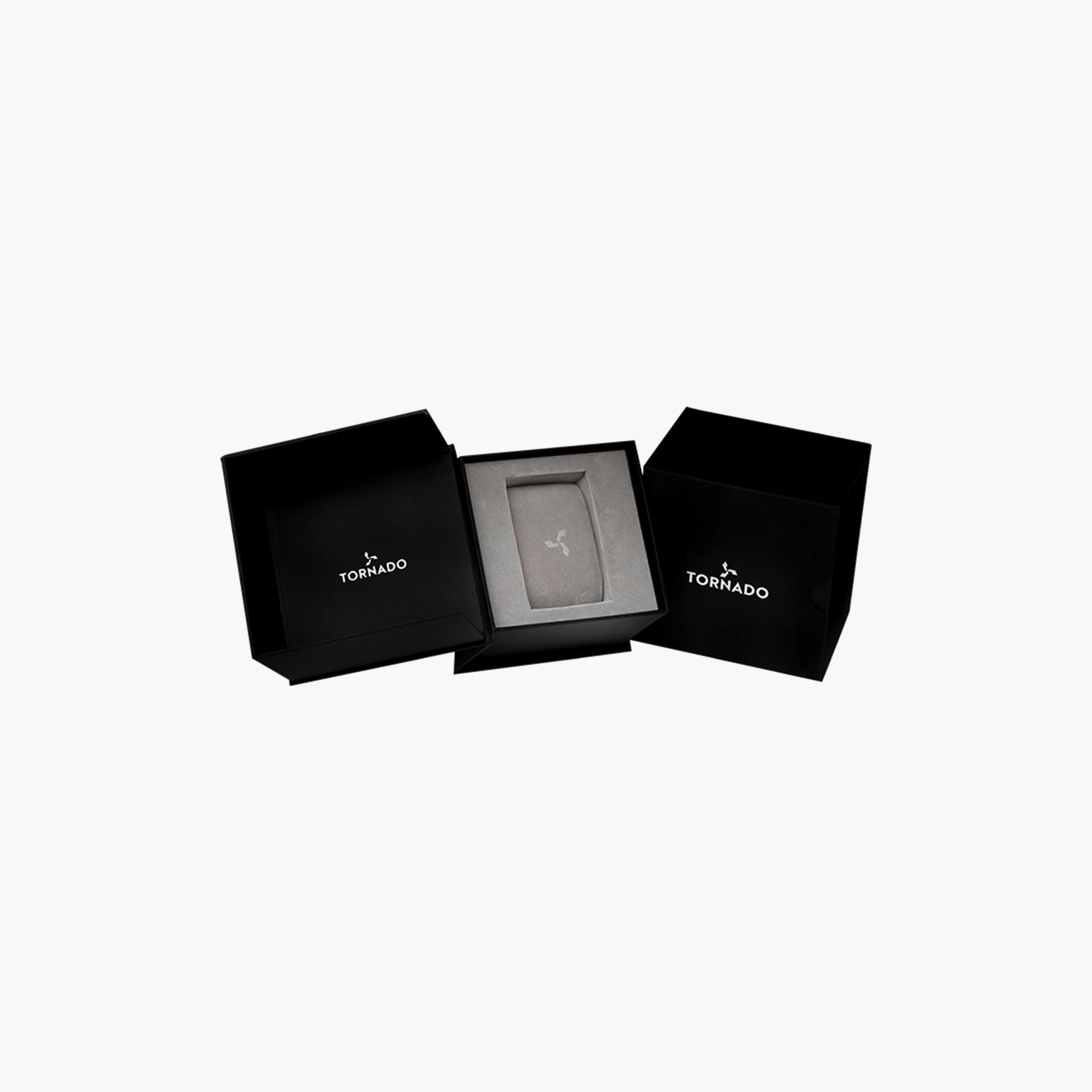ساعة أنالوج الرمادية بسوار ستانلس ستيل من تورنادو للرجال | T8007B-YBYB-men-watchesandjewellery-watches-image-4