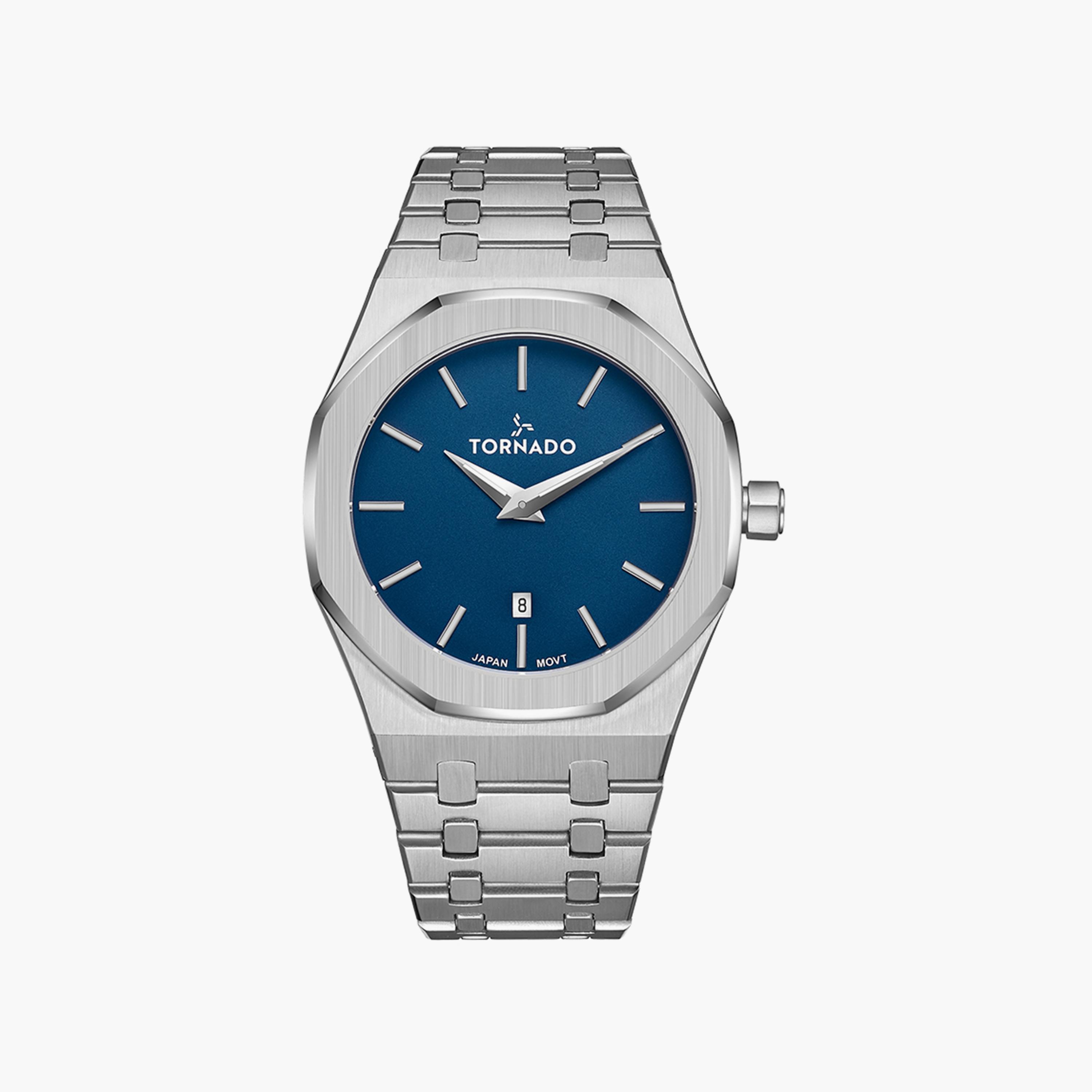 Tornado Men's Silver Analog Stainless Steel Strap Watch | T9009-SBSN-men-watchesandjewellery-watches-image-1