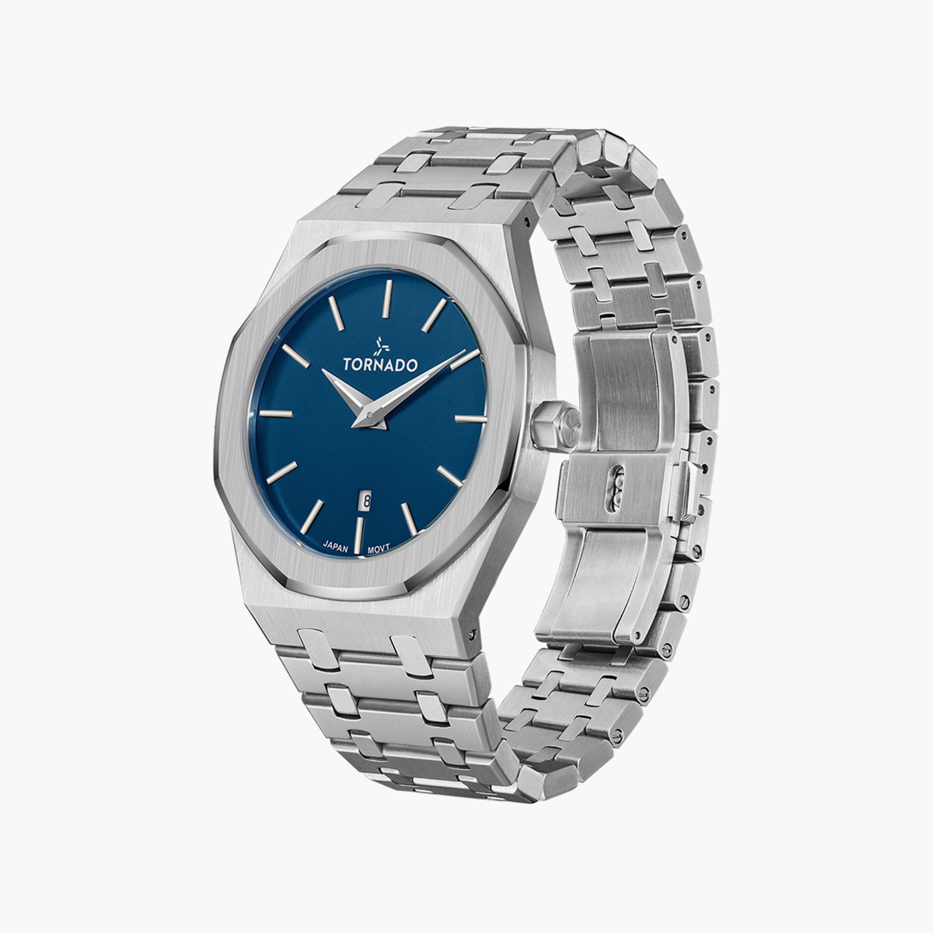 Tornado Men's Silver Analog Stainless Steel Strap Watch | T9009-SBSN-men-watchesandjewellery-watches-image-2