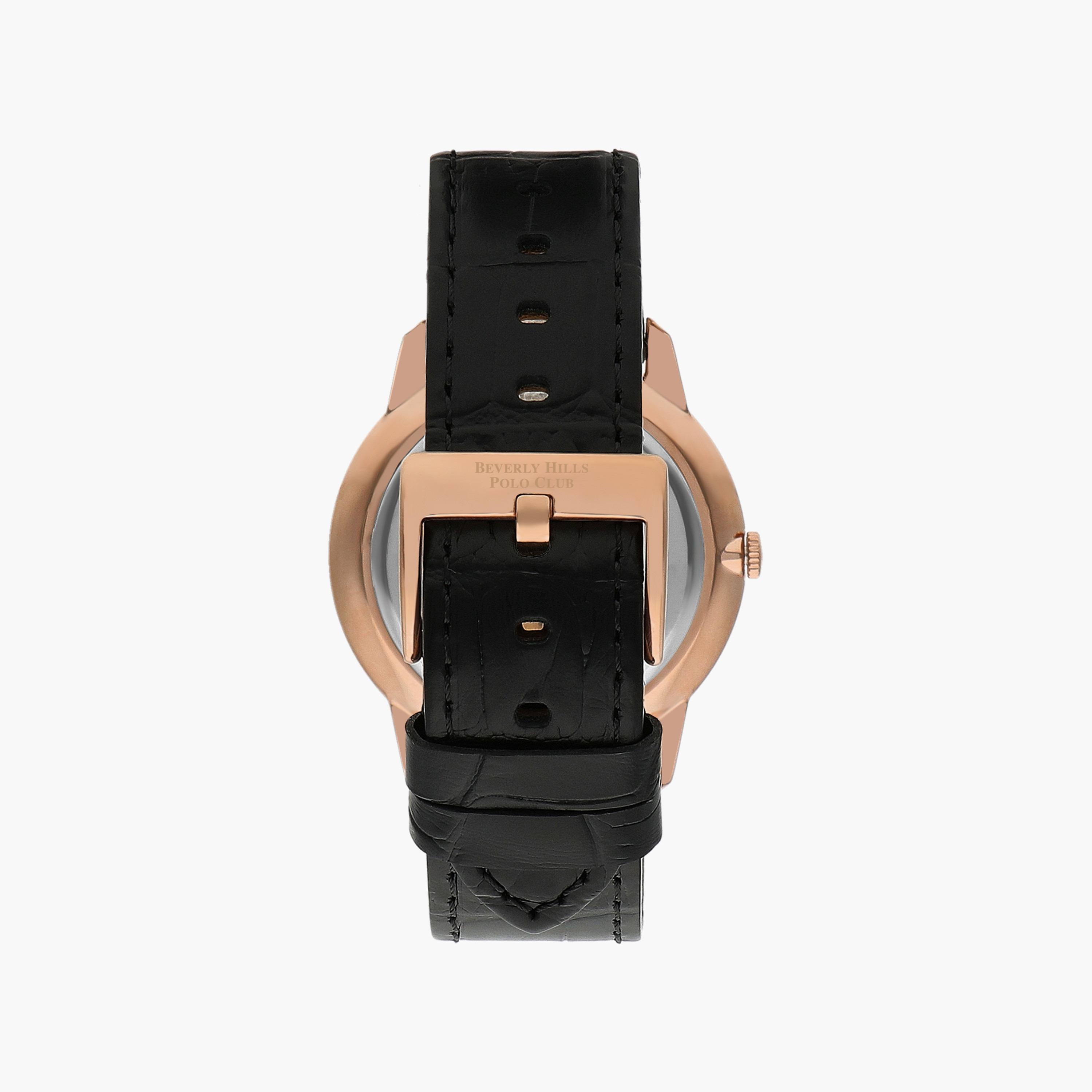 ساعة أنالوج من بيفرلي هيلز بولو كلوب بعقارب وسوار جلدي أسود للرجال | BP3393X.451-men-watchesandjewellery-watches-image-3