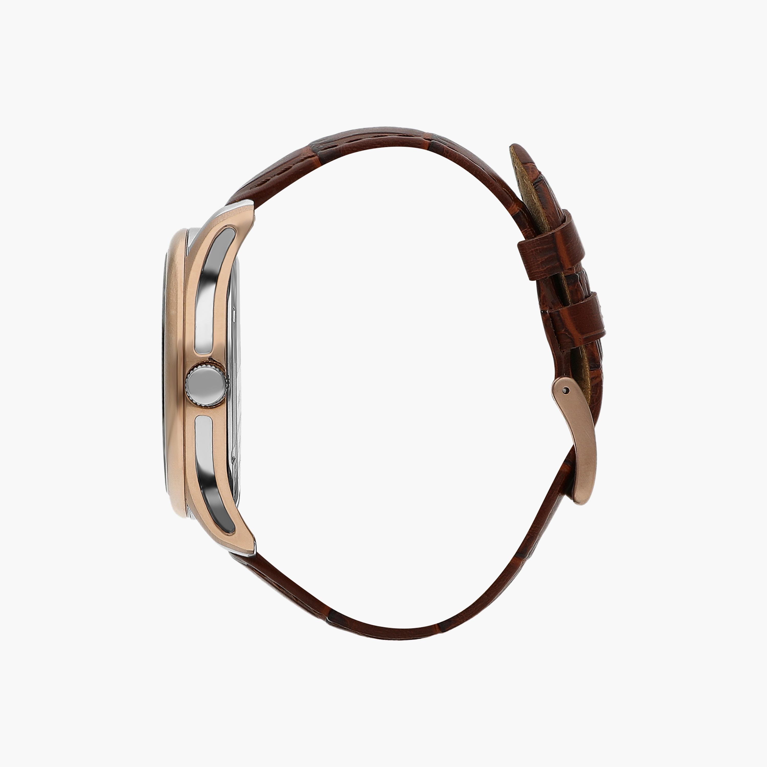 ساعة أنالوج من بيفرلي هيلز بولو كلوب بسوار جلدي بني للرجال | BP3410X.432-men-watchesandjewellery-watches-image-2