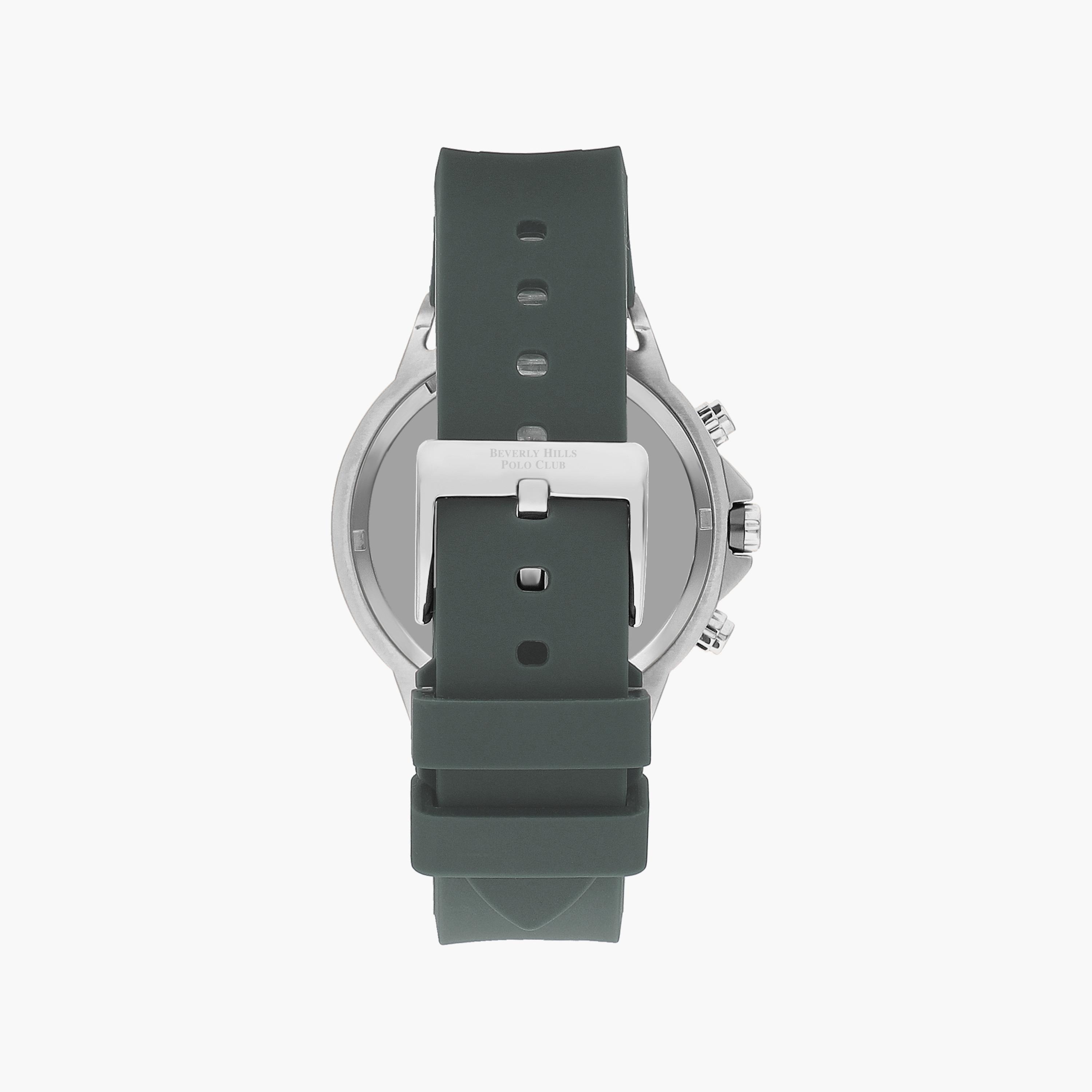ساعة كرونوغراف من بيفرلي هيلز بولو كلوب بسوار سيليكون أخضر للرجال | BP3411X.377-men-watchesandjewellery-watches-image-3