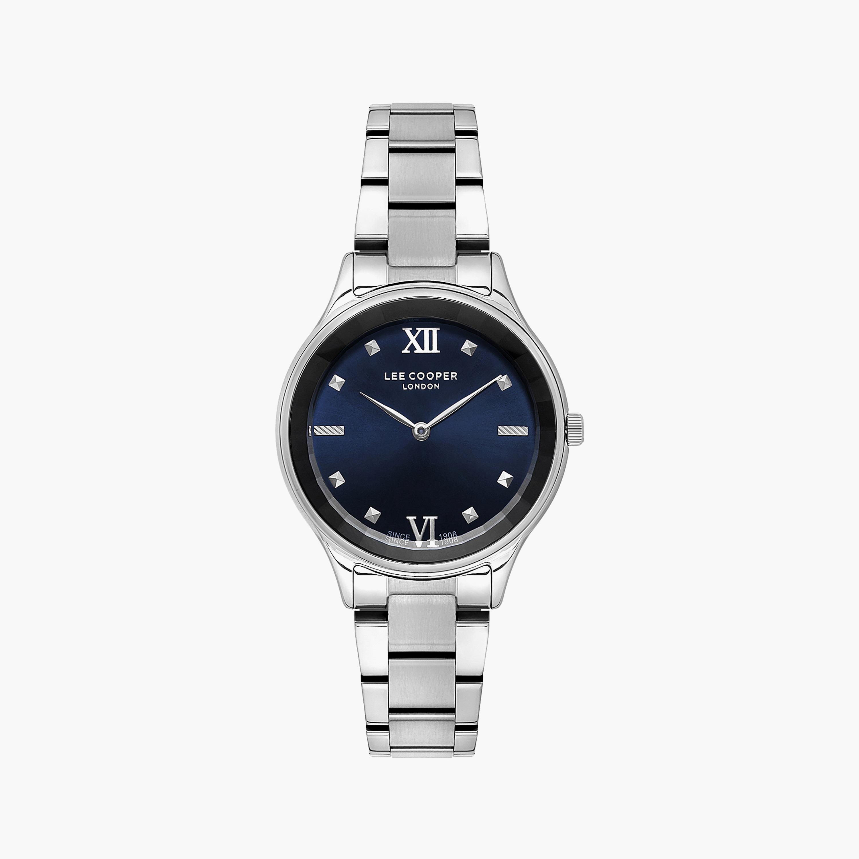 ساعة أنالوج فضية بسوار ستانلس ستيل من لي كوبر للنساء | LC07113.390-women-watchesandjewellery-watches-image-1