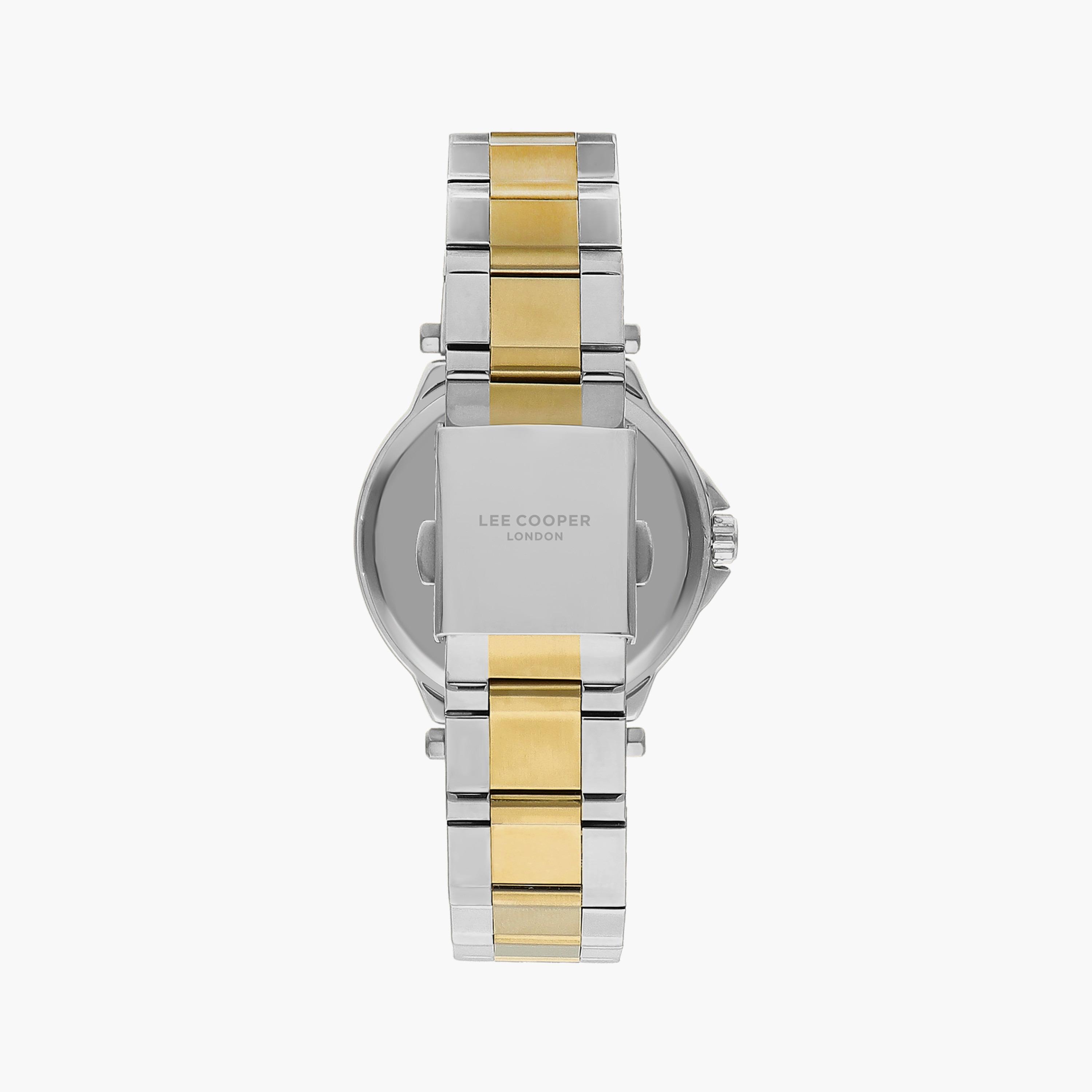 ساعة أنالوج فضية وذهبية بسوار ستانلس ستيل من لي كوبر للنساء | LC07445.230-women-watchesandjewellery-watches-image-3