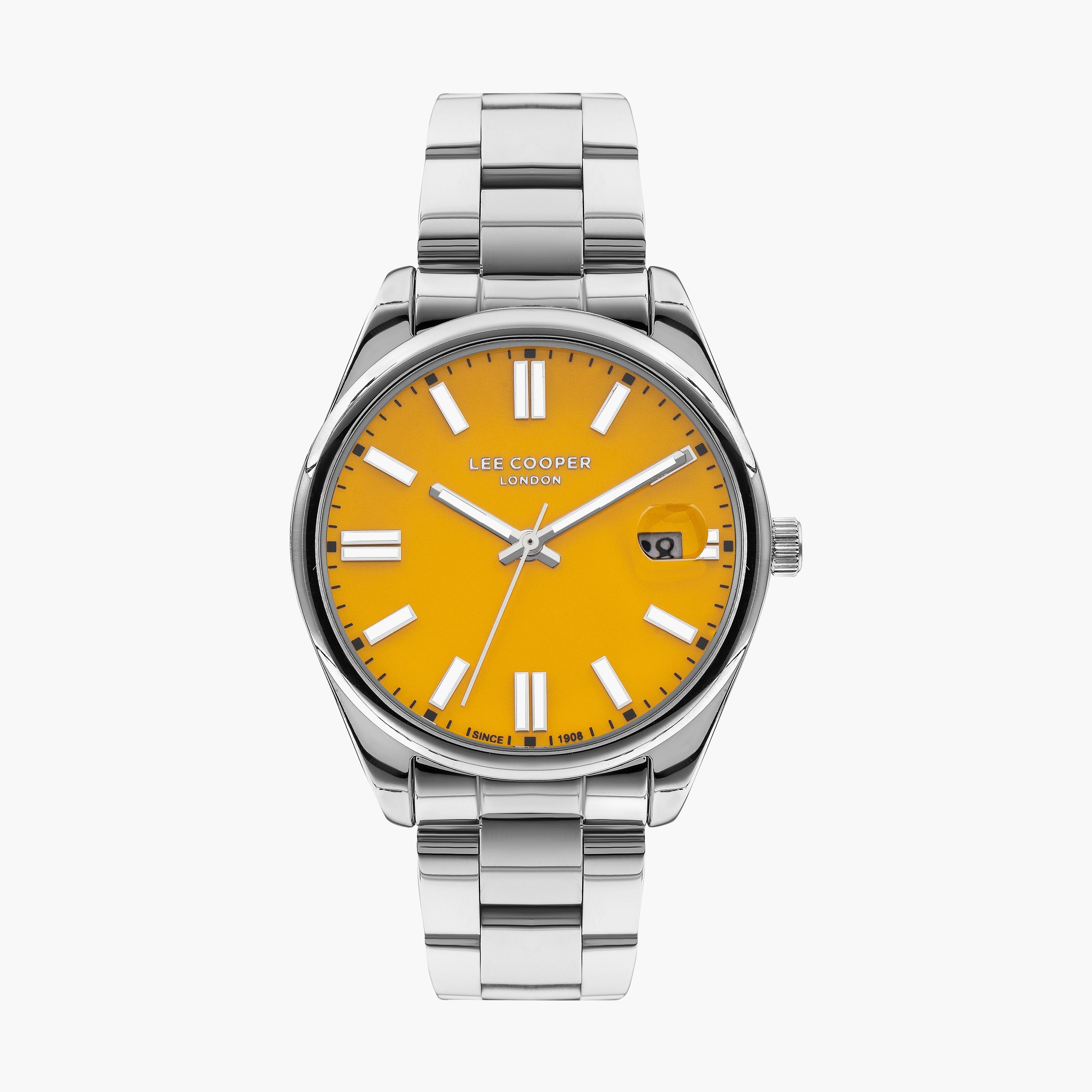 Lee Cooper Men's Silver Analog Stainless Steel Strap Watch | LC07565.310 | 45 MM-men-watchesandjewellery-watches-image-1