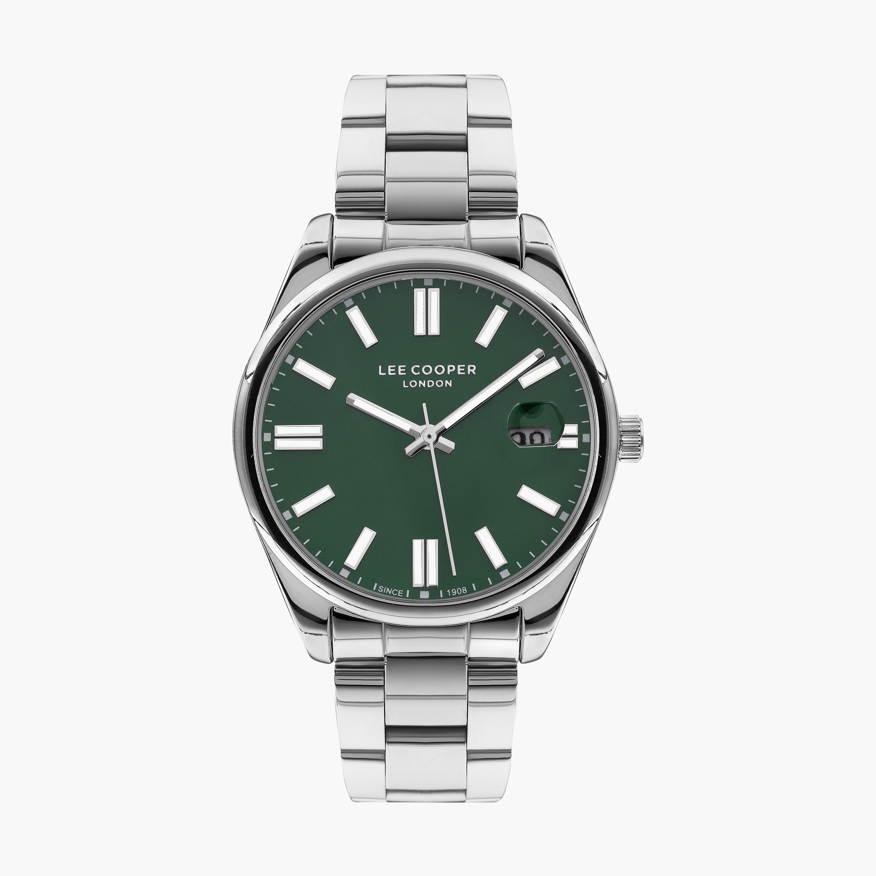 ساعة أنالوج فضية بسوار ستانلس ستيل من لي كوبر للرجال | LC07565.370-men-watchesandjewellery-watches-image-1