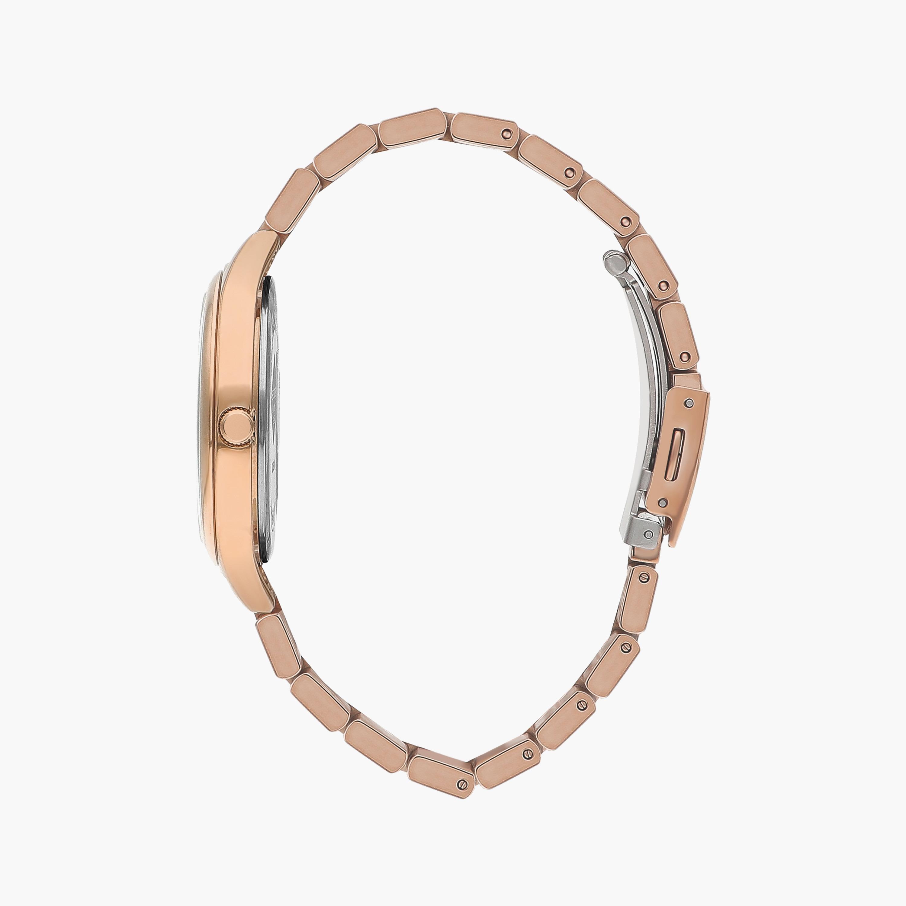 ساعة أنالوج ذهبية وردية بسوار ستانلس ستيل من لي كوبر للنساء | LC07568.410-women-watchesandjewellery-watches-image-2