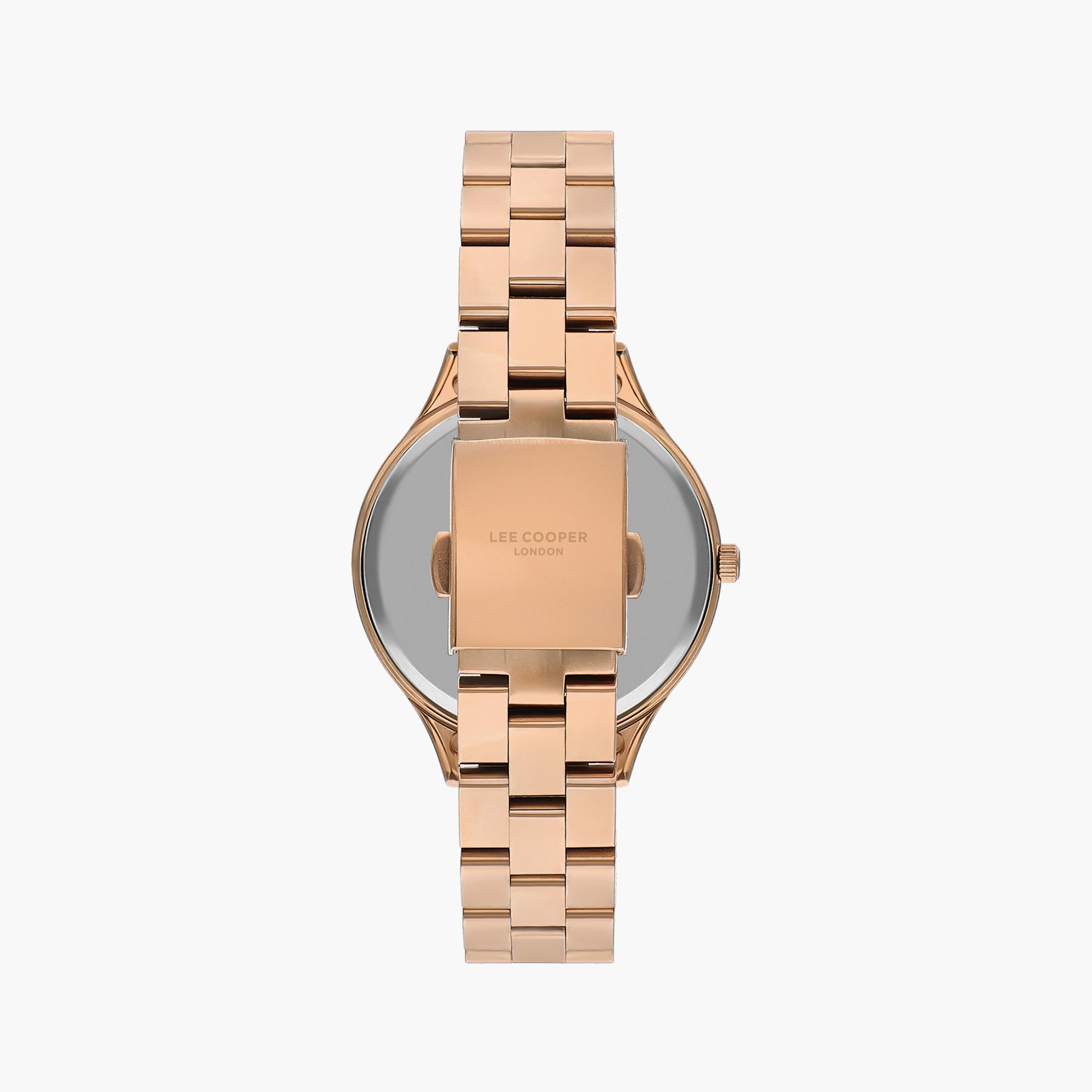 ساعة أنالوج ذهبية وردية بسوار ستانلس ستيل من لي كوبر للنساء | LC07568.410-women-watchesandjewellery-watches-image-3