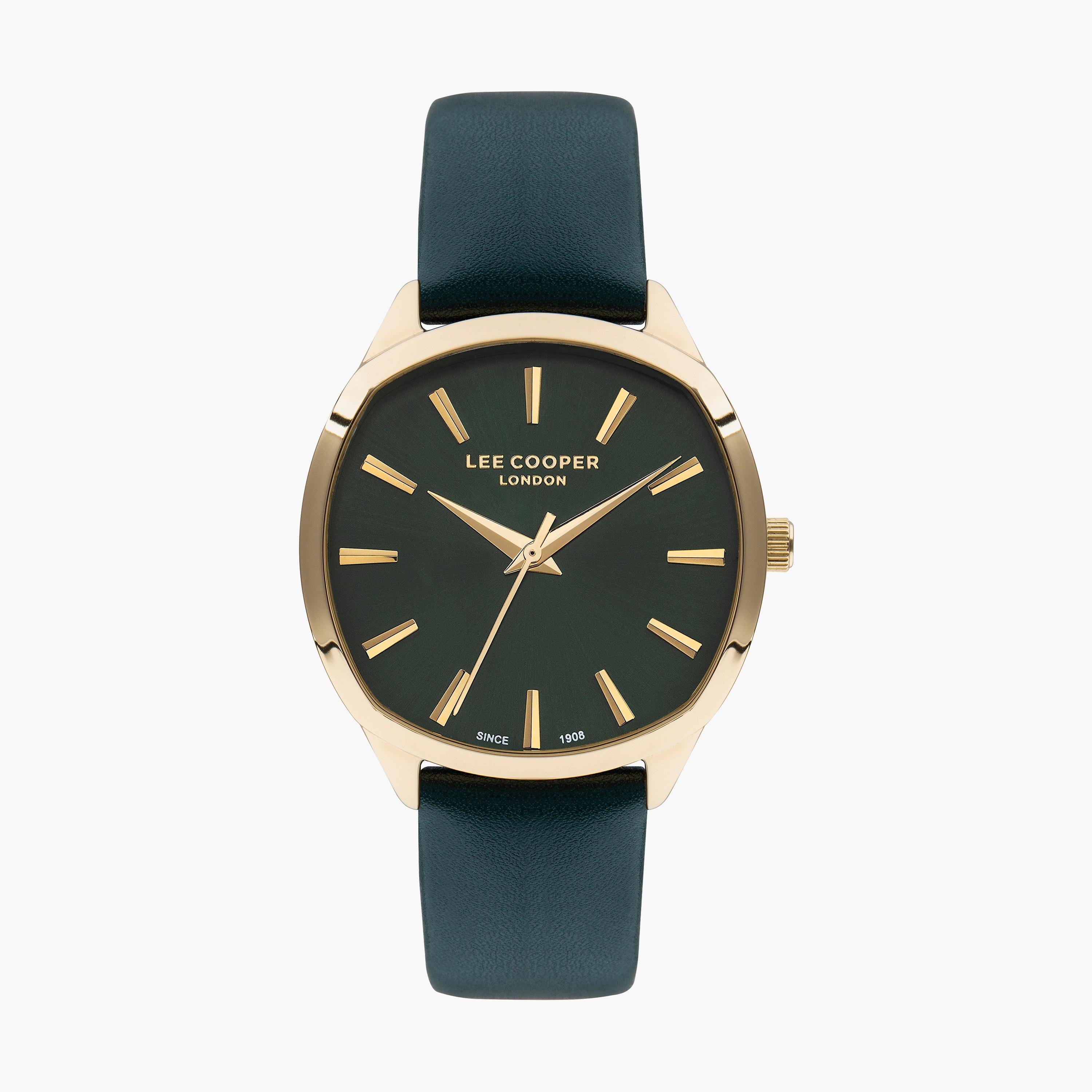 ساعة انالوج من لي كوبر للنساء بسوار جلدي مع لون أخضر | LC07578.177-women-watchesandjewellery-watches-image-1