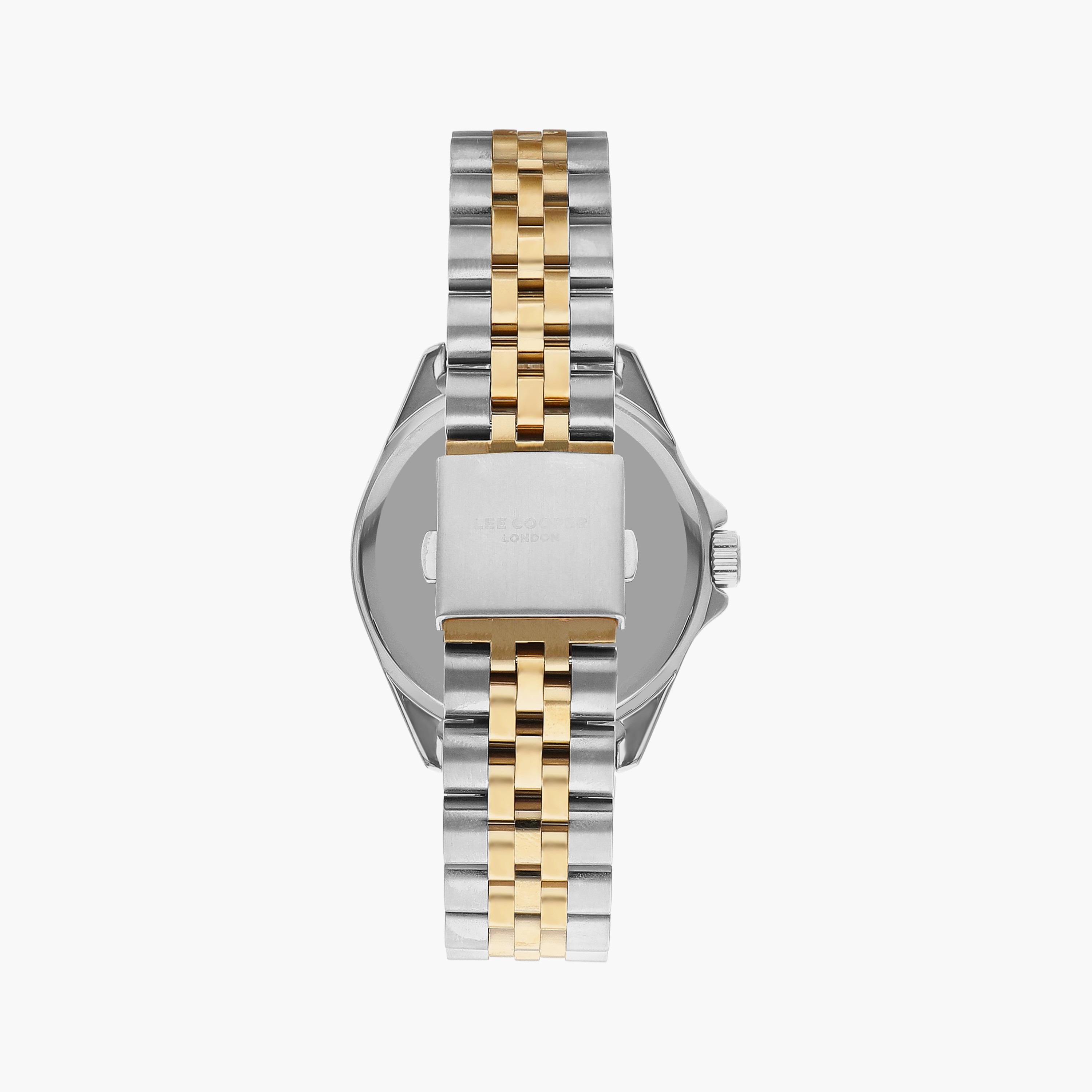 ساعة أنالوج فضية وذهبية بسوار ستانلس ستيل من لي كوبر للرجال | LC07594.270-men-watchesandjewellery-watches-image-3