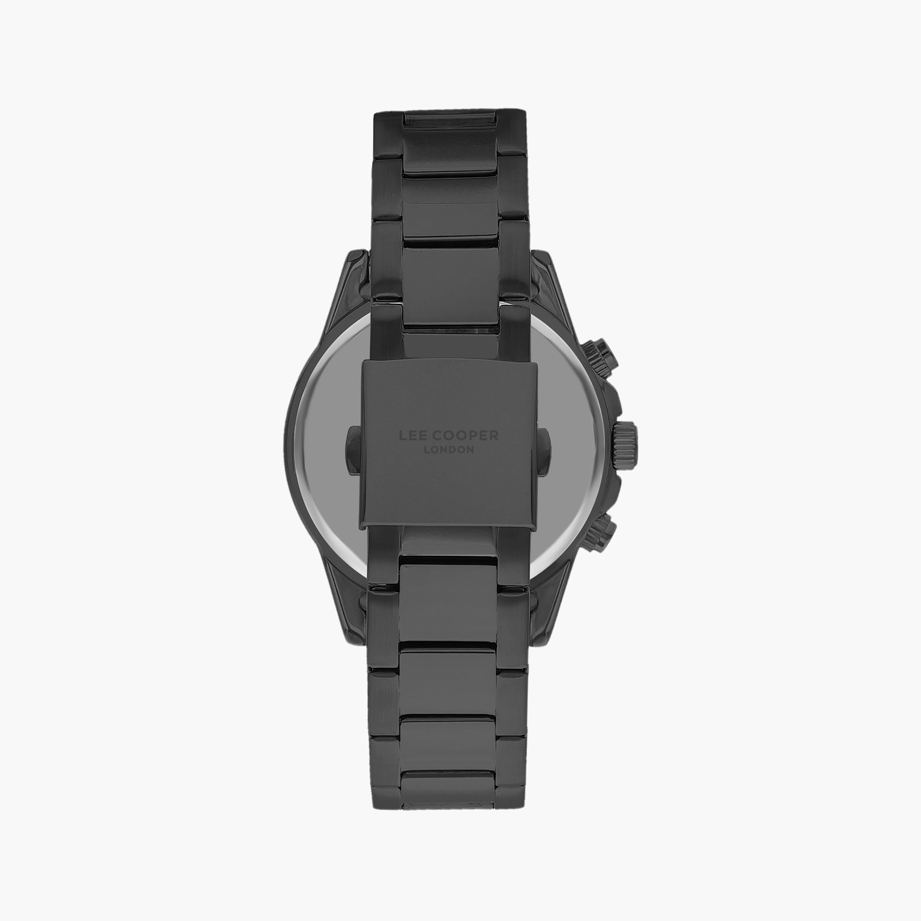 ساعة كرونوغراف سوداء بسوار ستانلس ستيل من لي كوبر للرجال | LC07627.070-men-watchesandjewellery-watches-image-3