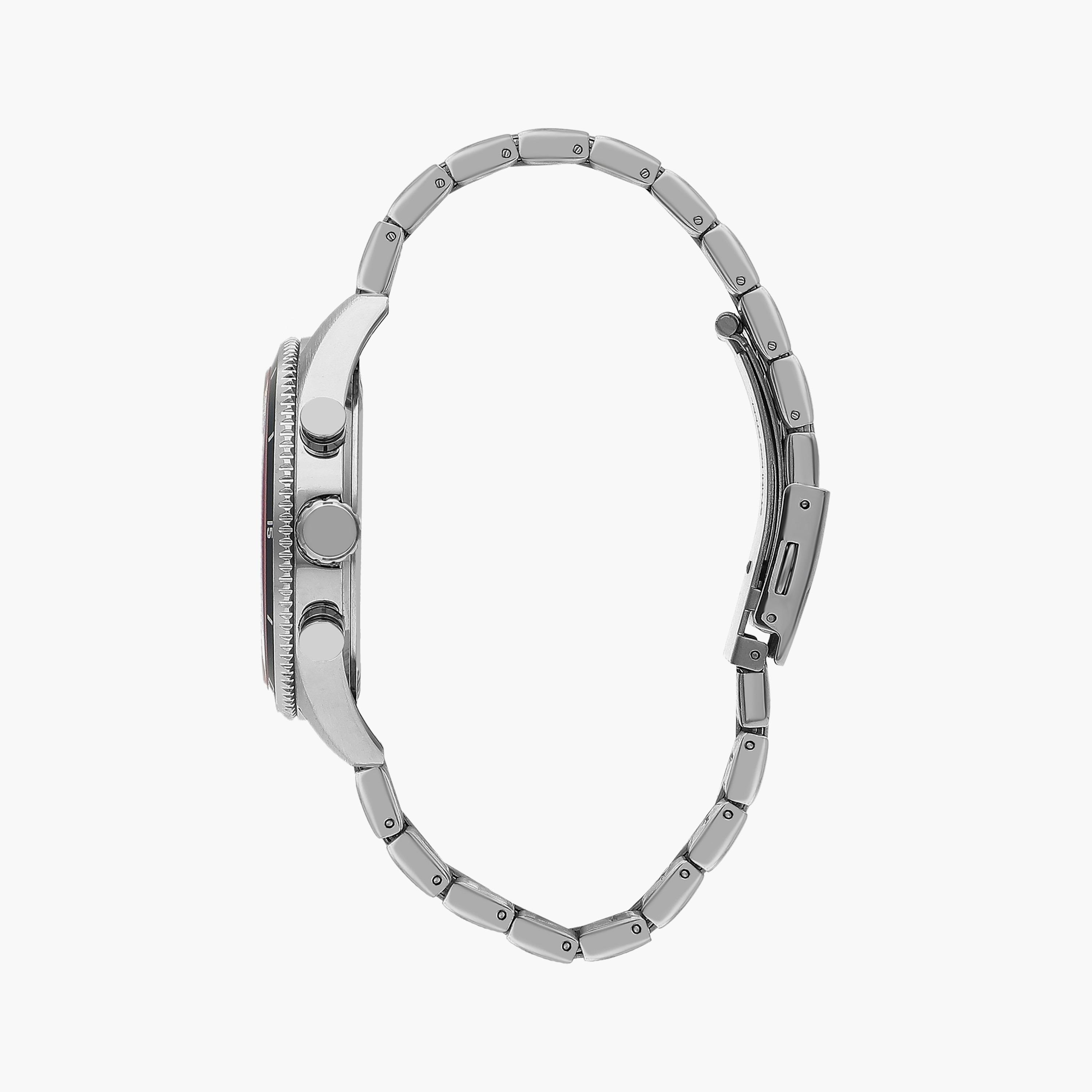 ساعة كرونوغراف فضية بسوار ستانلس ستيل من لي كوبر للرجال | LC07641.350-men-watchesandjewellery-watches-image-2