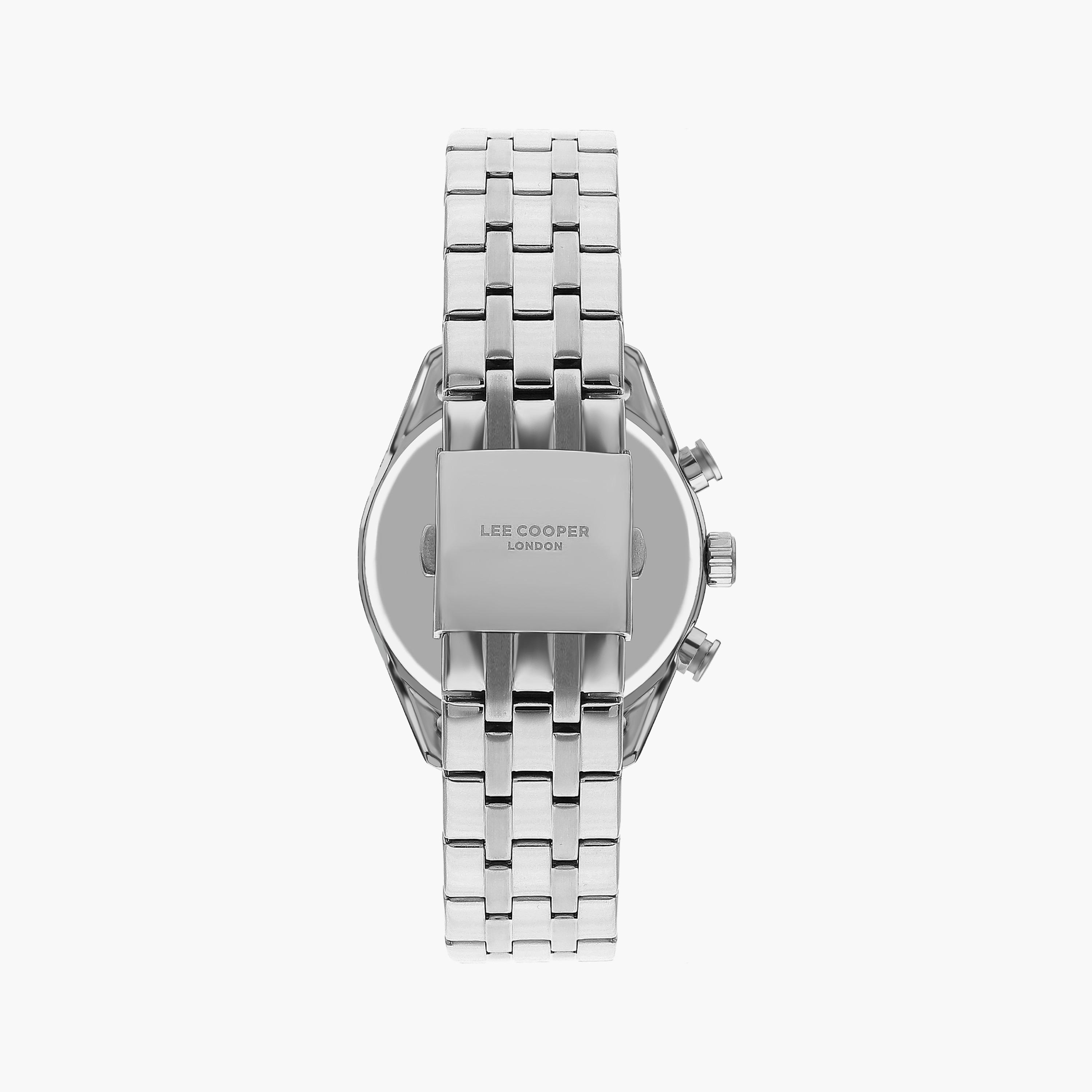 ساعة كرونوغراف فضية بسوار ستانلس ستيل من لي كوبر للرجال | LC07641.350-men-watchesandjewellery-watches-image-3