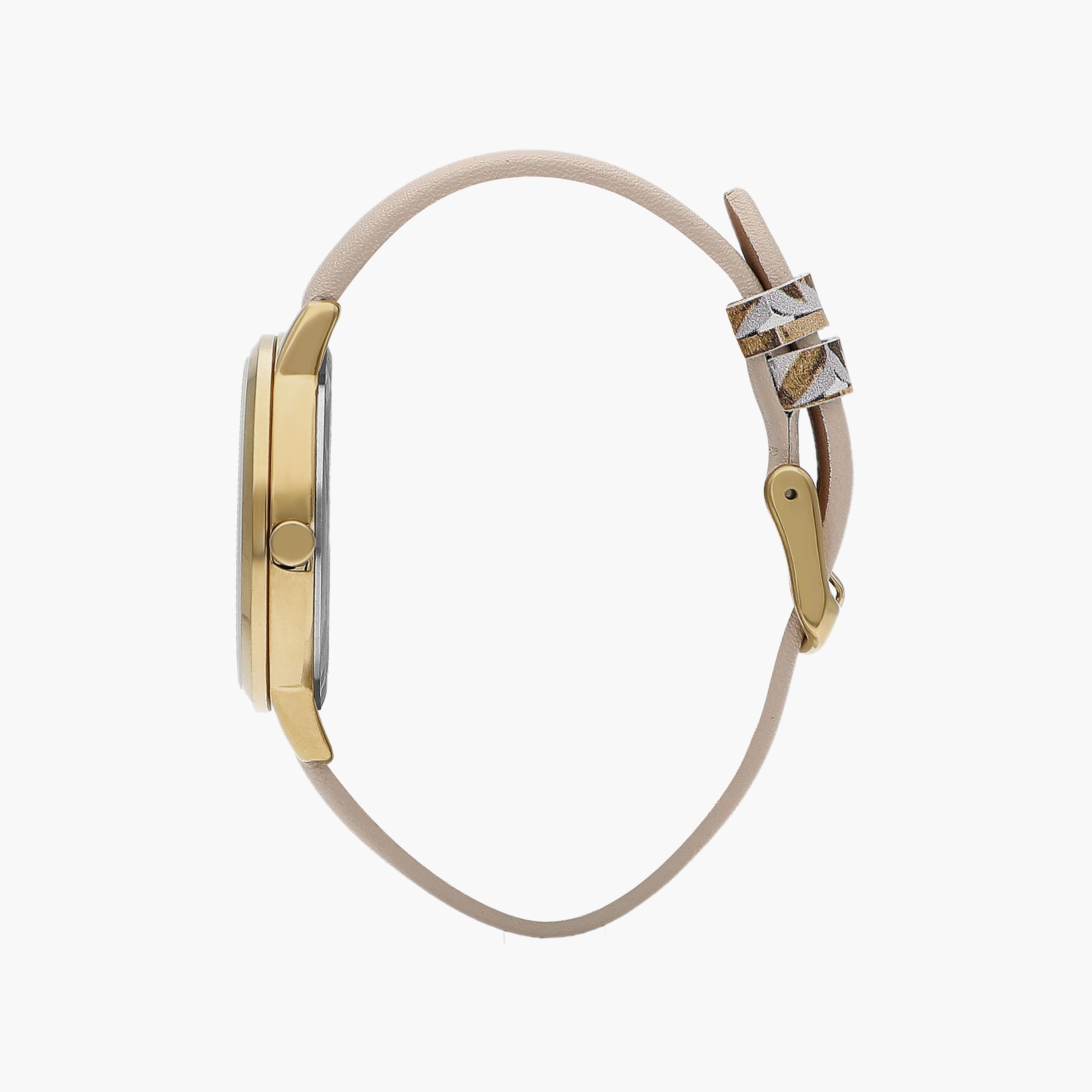 ساعة انالوج من لي كوبر للنساء بسوار جلدي مع لون بيج | LC07646.166-women-watchesandjewellery-watches-image-2