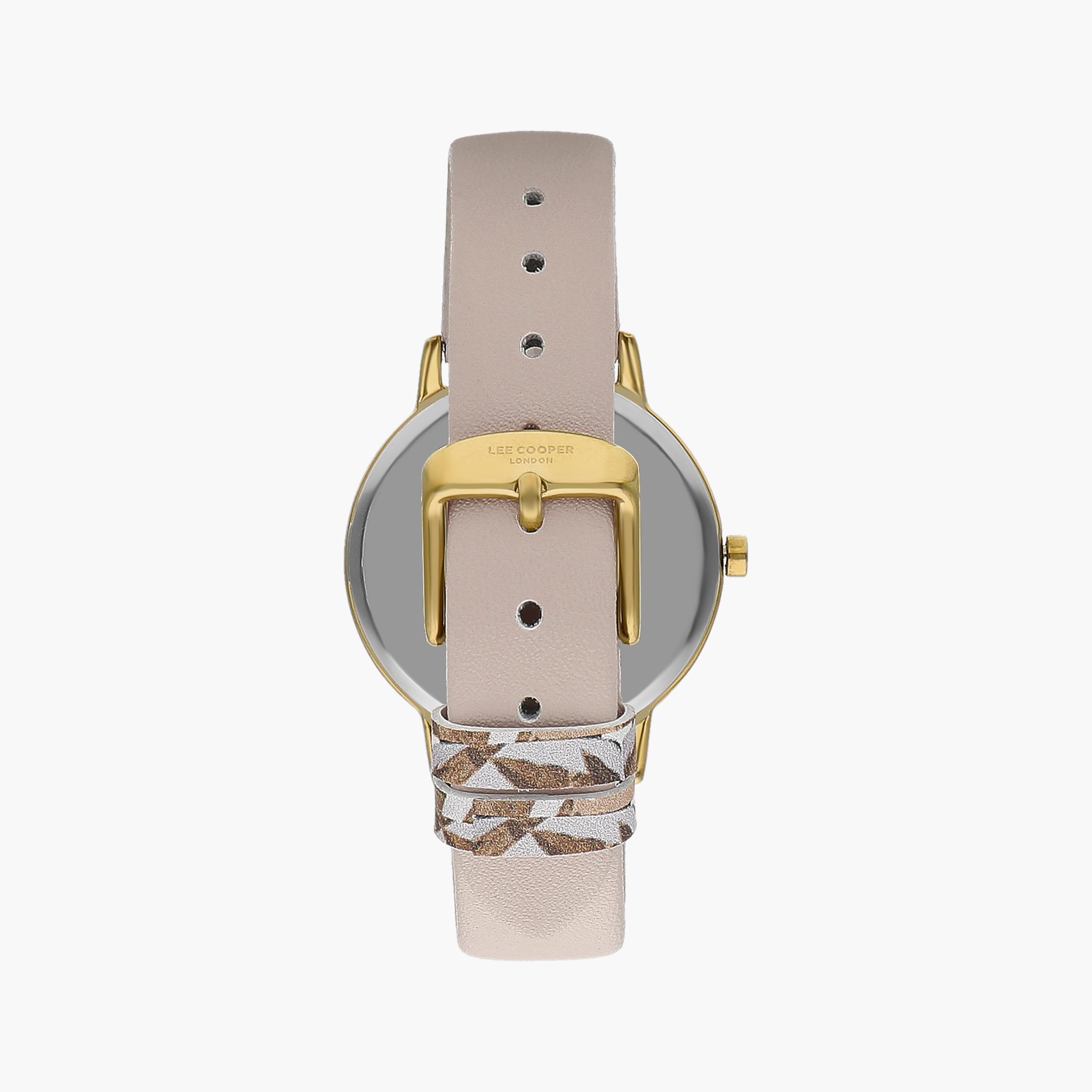 ساعة انالوج من لي كوبر للنساء بسوار جلدي مع لون بيج | LC07646.166-women-watchesandjewellery-watches-image-3