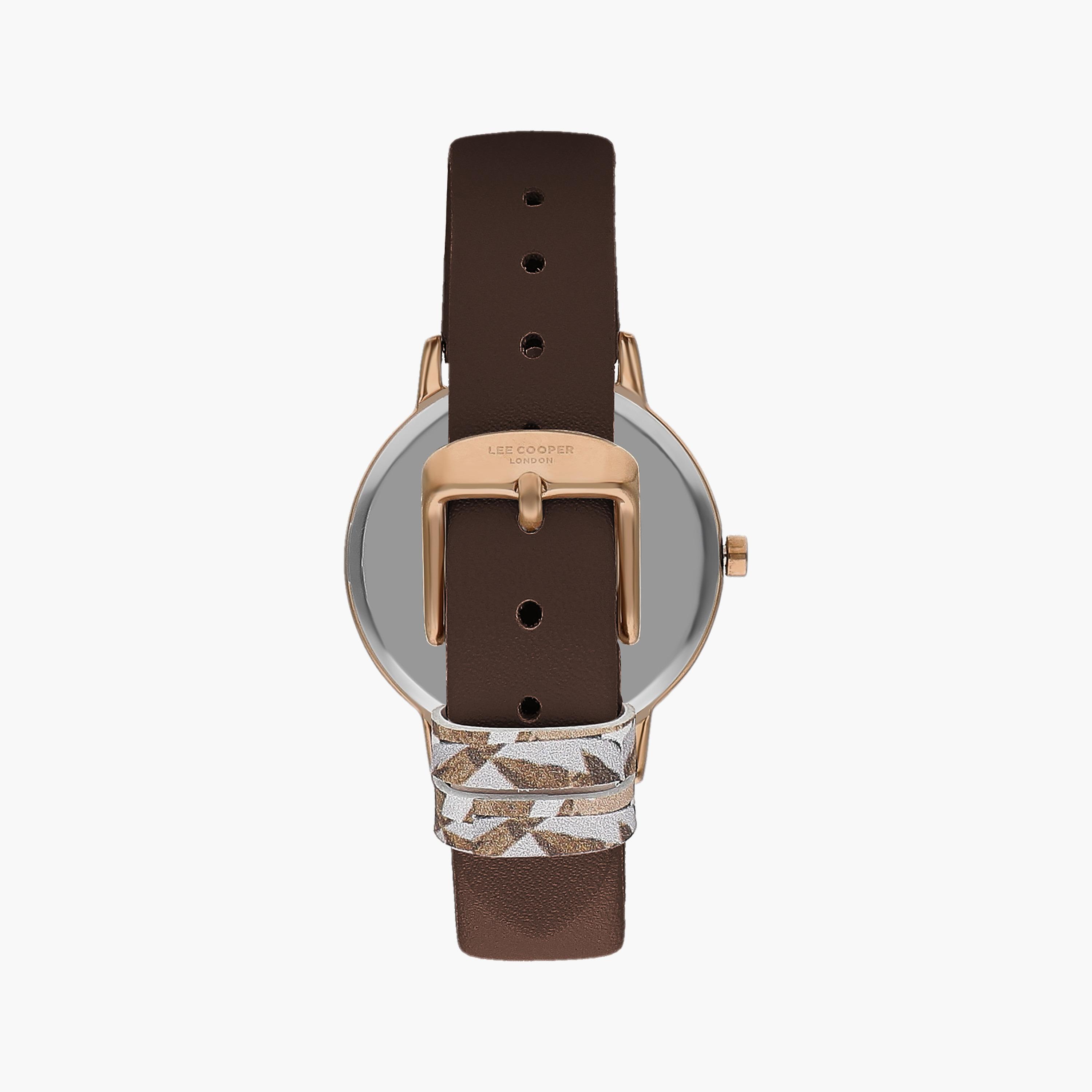 ساعة أنالوج بسوار جلدي بني للنساء من لي كوبر | LC07646.466-women-watchesandjewellery-watches-image-3