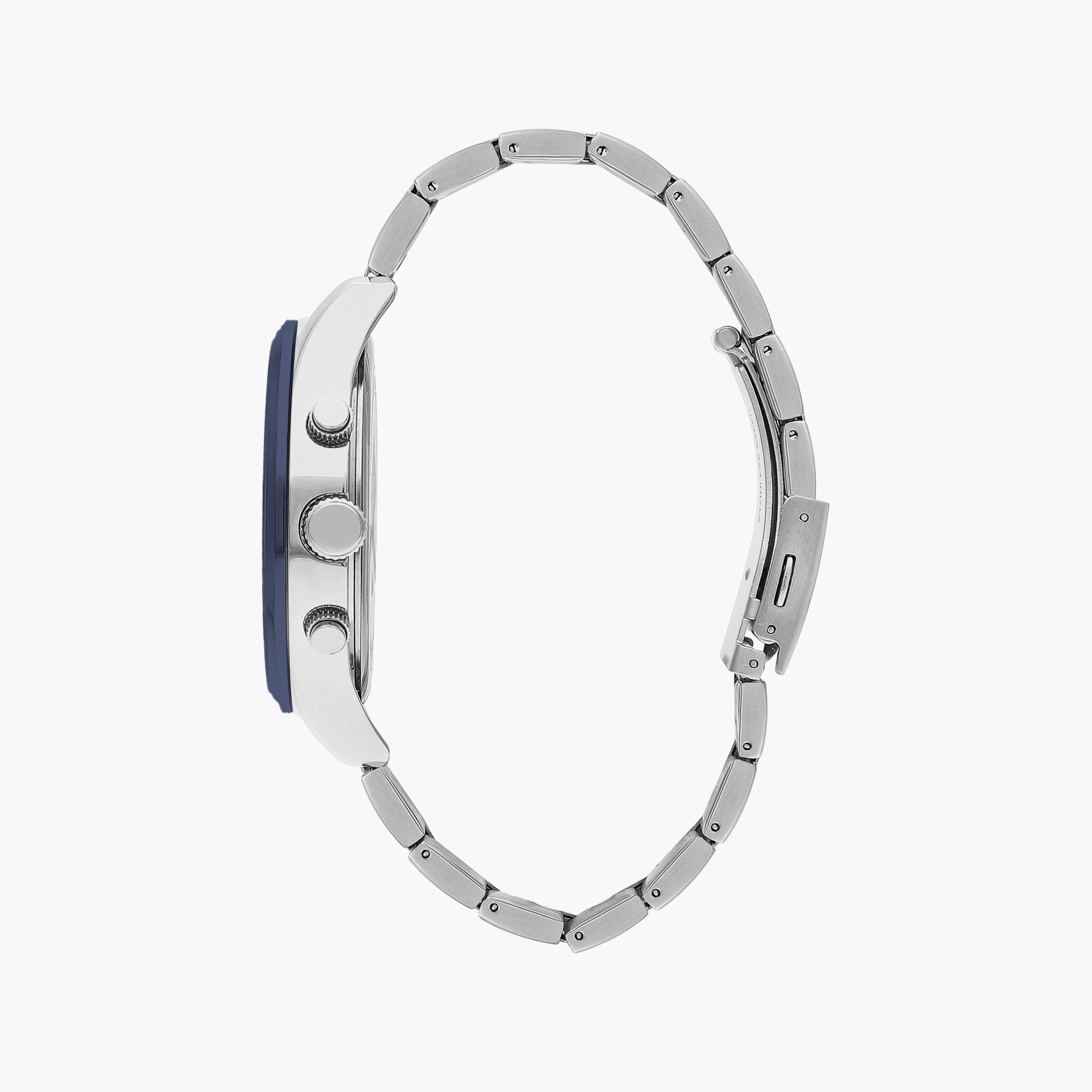 ساعة كرونوغراف فضية بسوار ستانلس ستيل من لي كوبر للرجال | LC07670.390-men-watchesandjewellery-watches-image-2